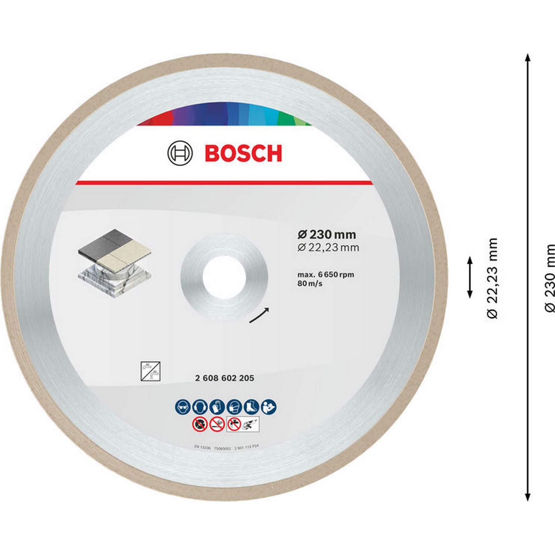 Bosch Ceramic Trennscheibe, 230 x 7 mm, Bohrung 22,23 mm #2608602205