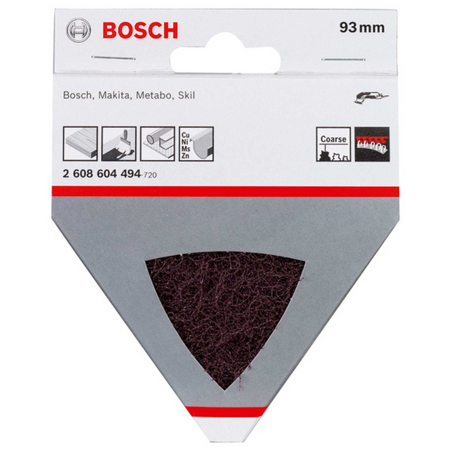 Bosch Vlies für Dreieckschleifer, 93 mm, 100, grob #2608604494
