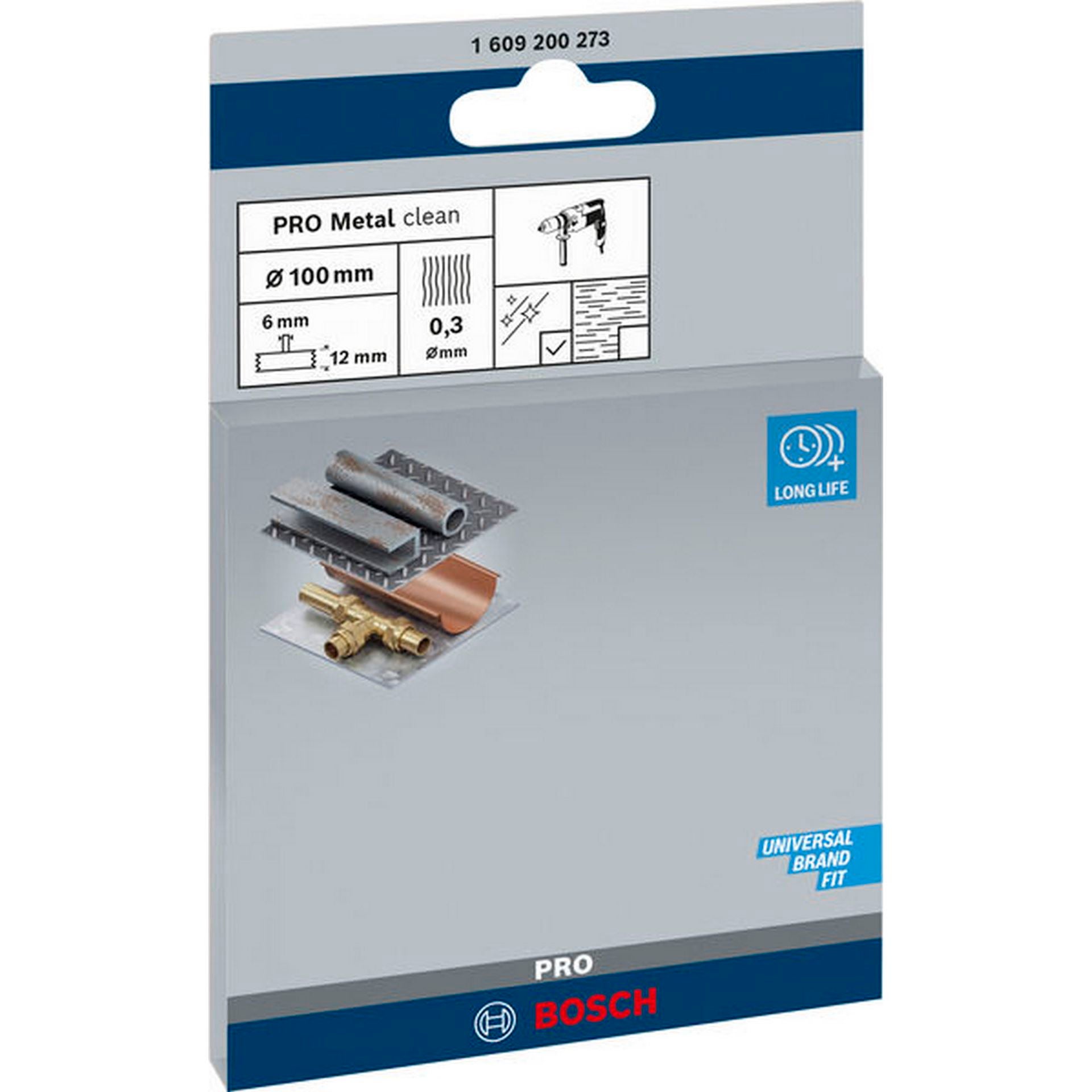 Bosch PRO Metal clean Scheibenbürste, zylindrischer Schaft, 100 x 0,3 mm #1609200273