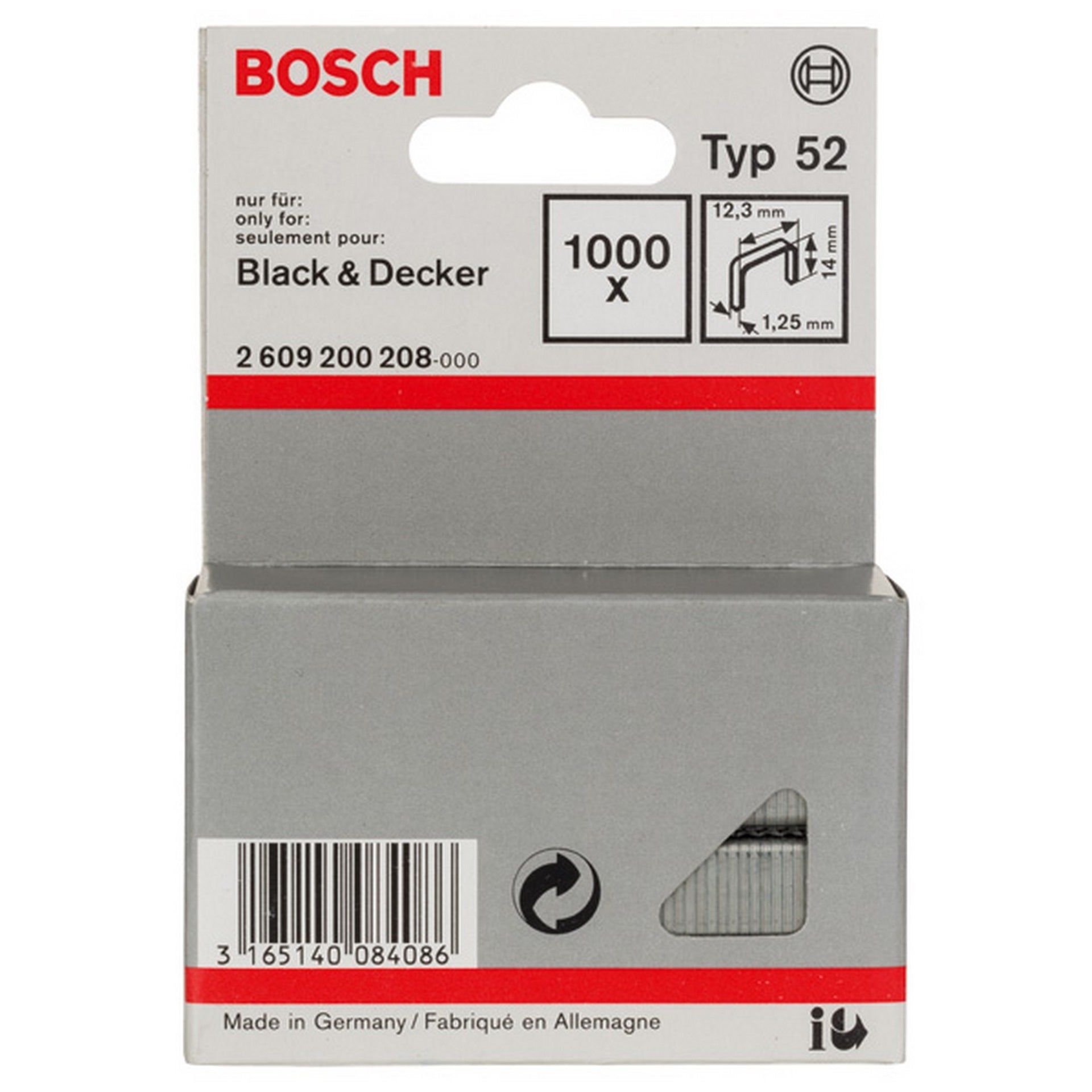 Bosch Flachdrahtklammern, Typ 52/14 #2609200208