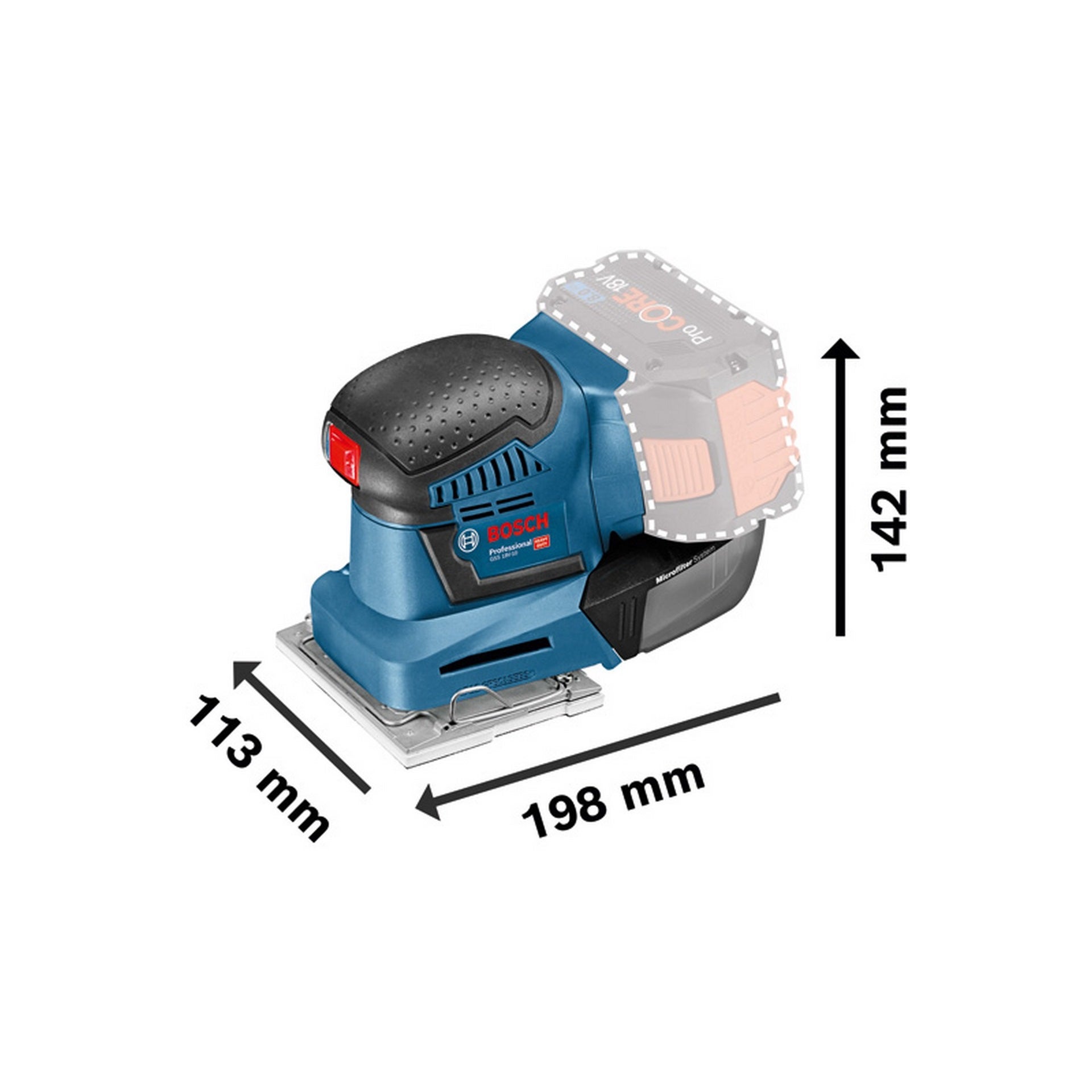 Bosch Akku-Schwingschleifer GSS 18V-10 #06019D0200