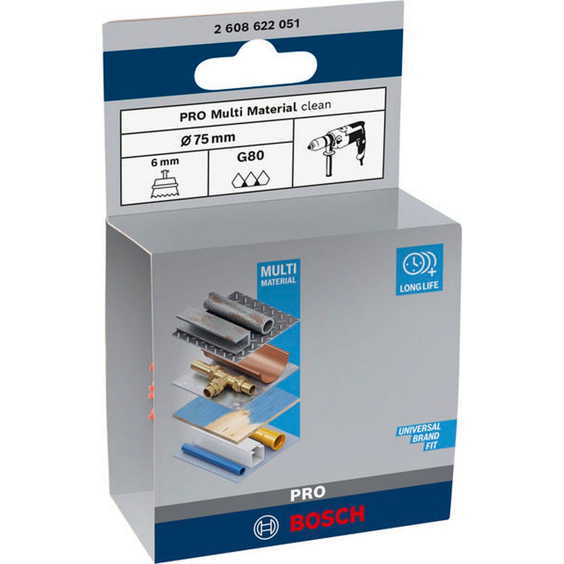Bosch PRO Multi Material clean Topfbürste, 75 x 1 mm, gerader Schaft #2608622051