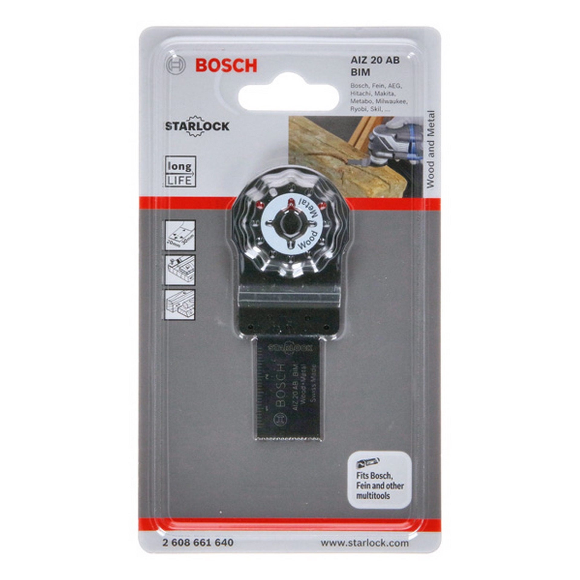 Bosch BIM Tauchsägeblatt AIZ 20 AB, Wood and Metal, 30 x 20 mm, 1er-Pack #2608661640