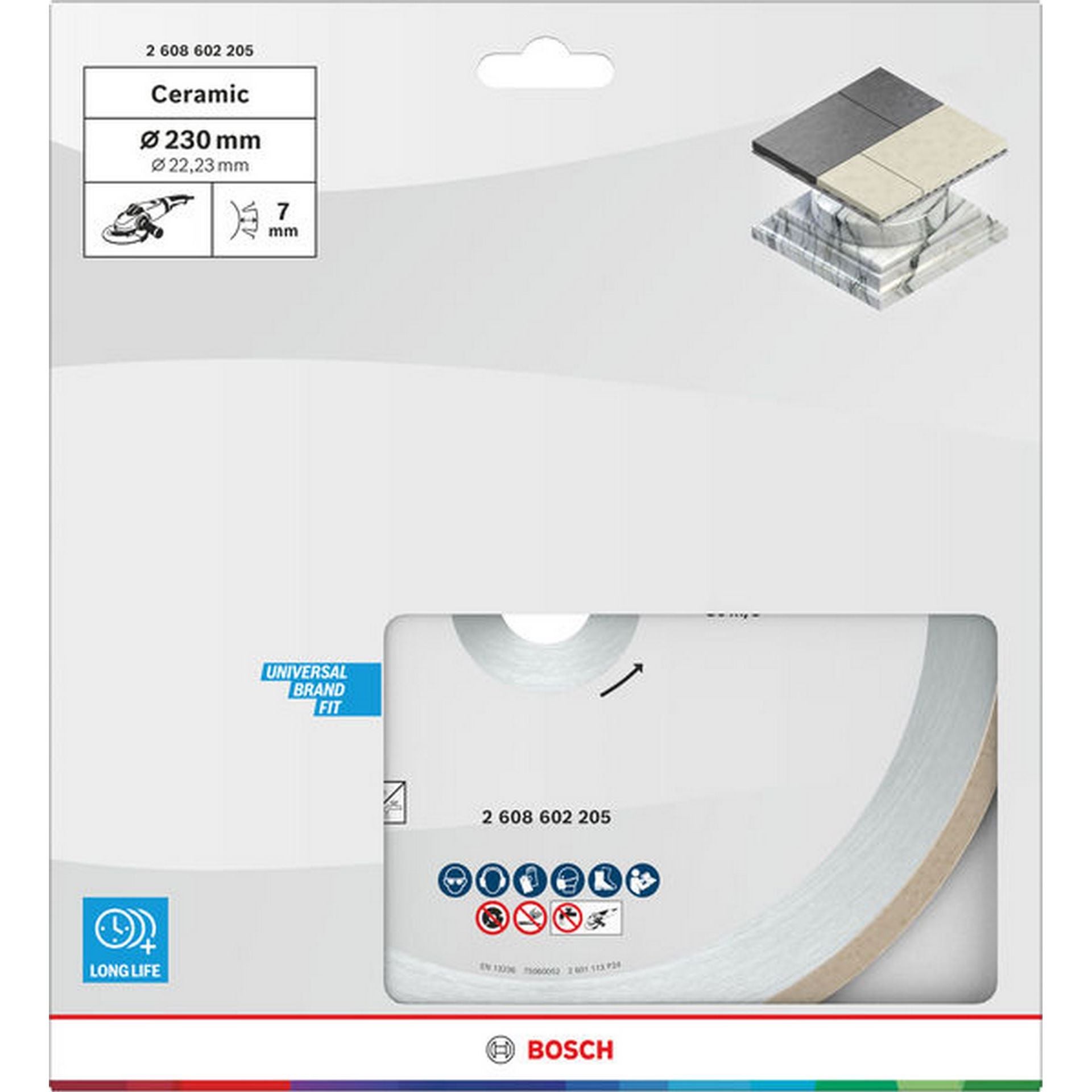 Bosch Ceramic Trennscheibe, 230 x 7 mm, Bohrung 22,23 mm #2608602205