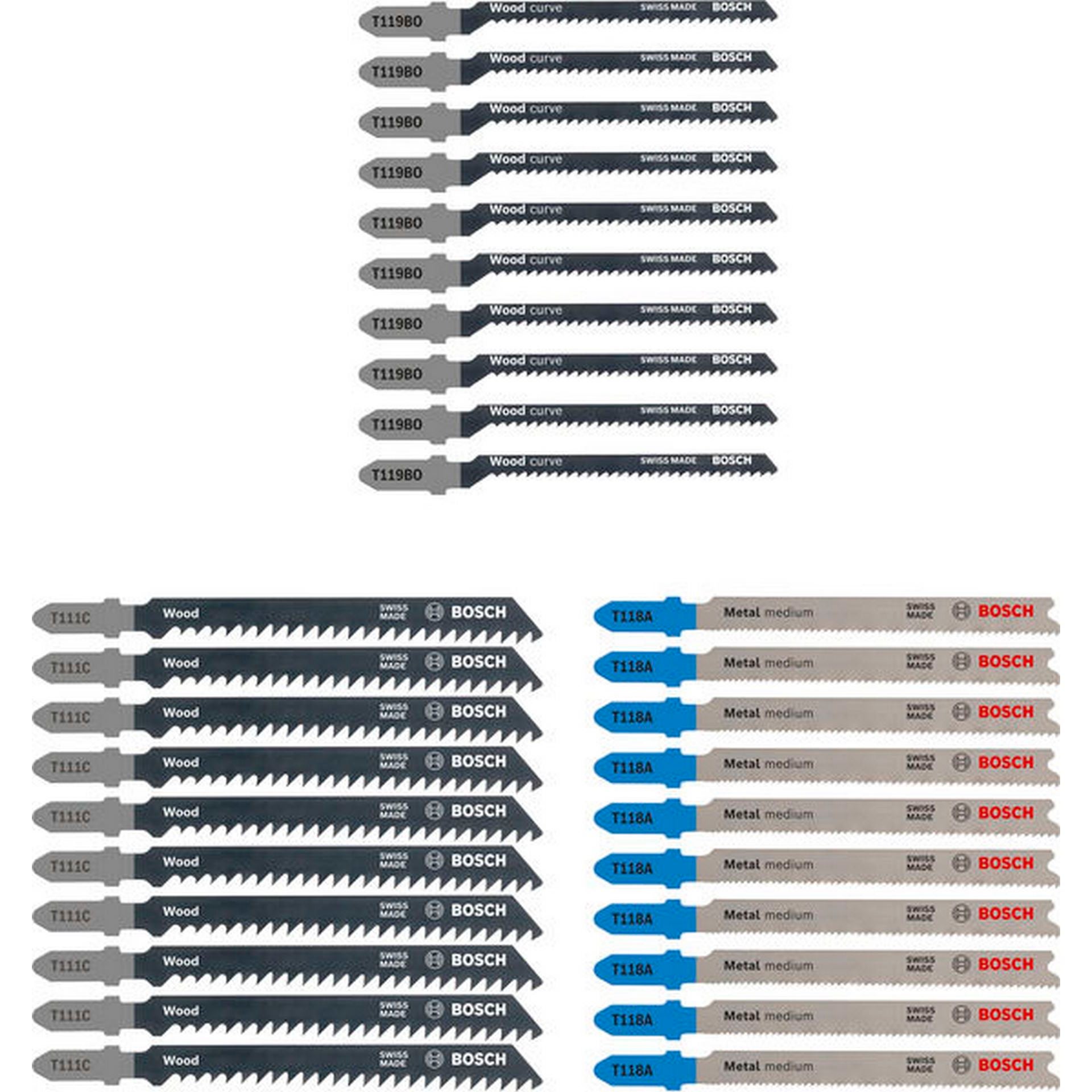 Bosch Wood and Metal Stichsägeblatt-Set, 30-tlg. #2607010903