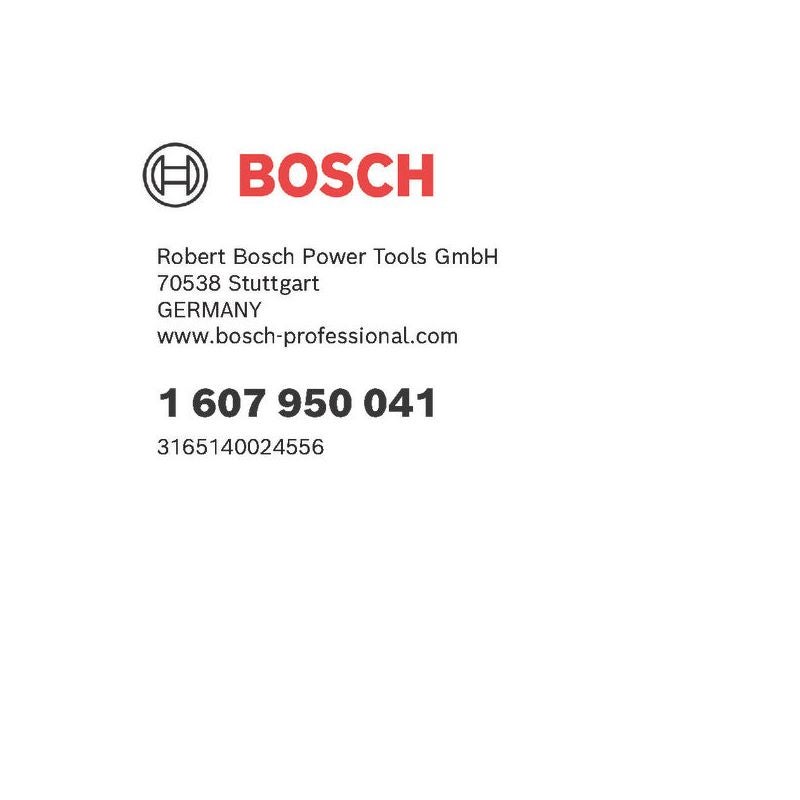 Bosch Ersatzschlüssel, 8 x 50 x 110 mm #1607950041