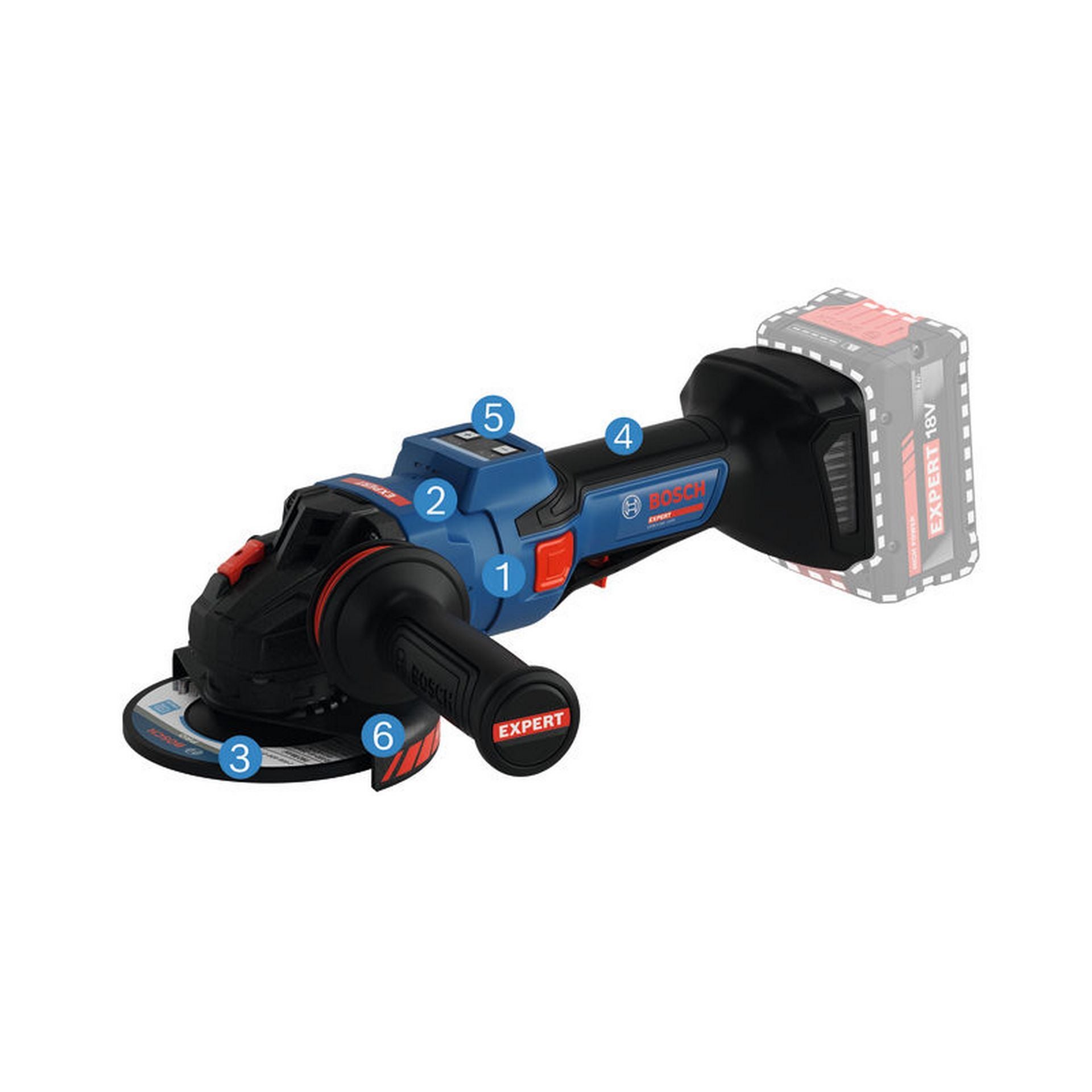Bosch Winkelschleifer EXWS18V-15PS in L-BOXX #06019M6401