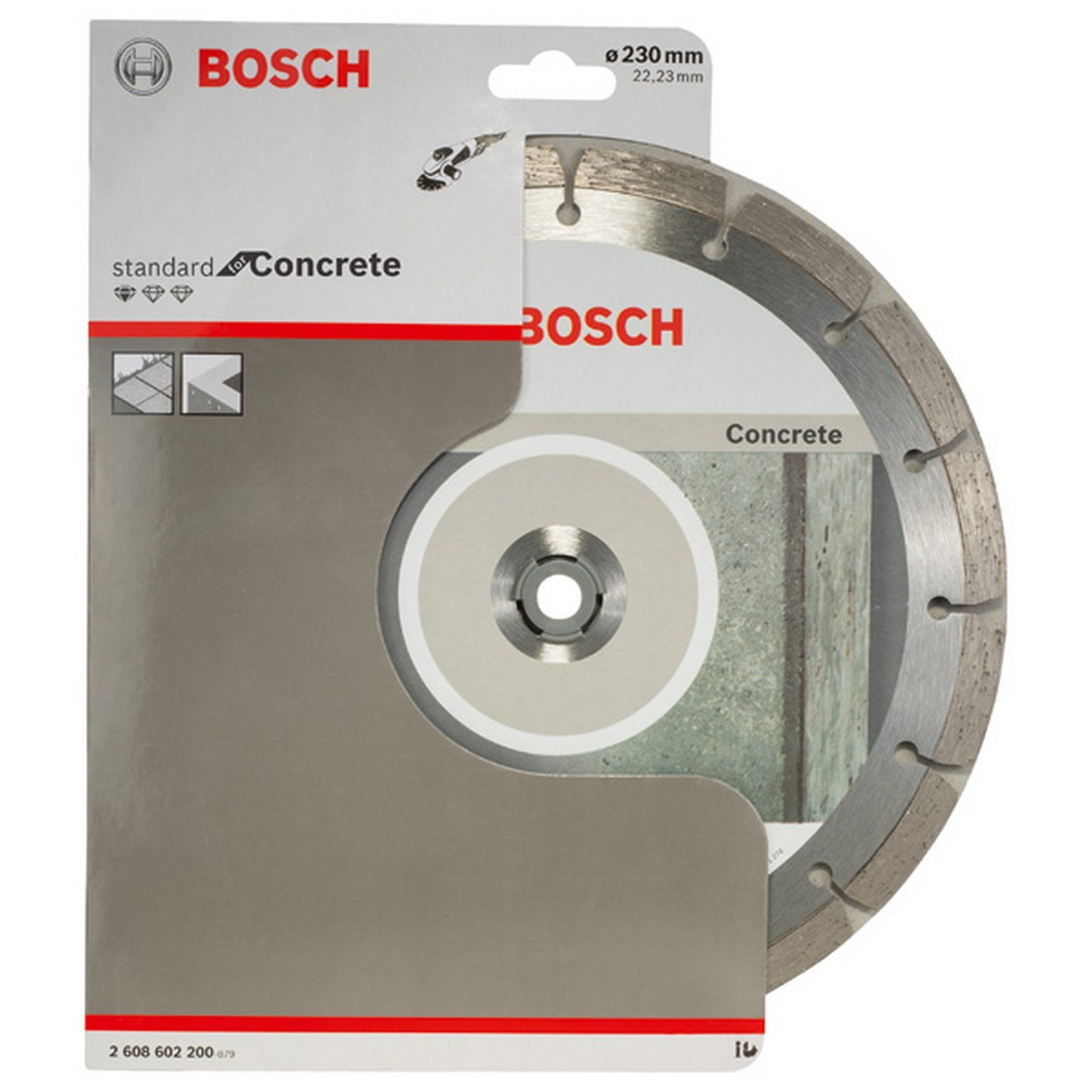Bosch Diamanttrennscheibe Standard for Concrete, 230 x 22,23 x 2,3 x 10 mm, 1er-Pack #2608602200