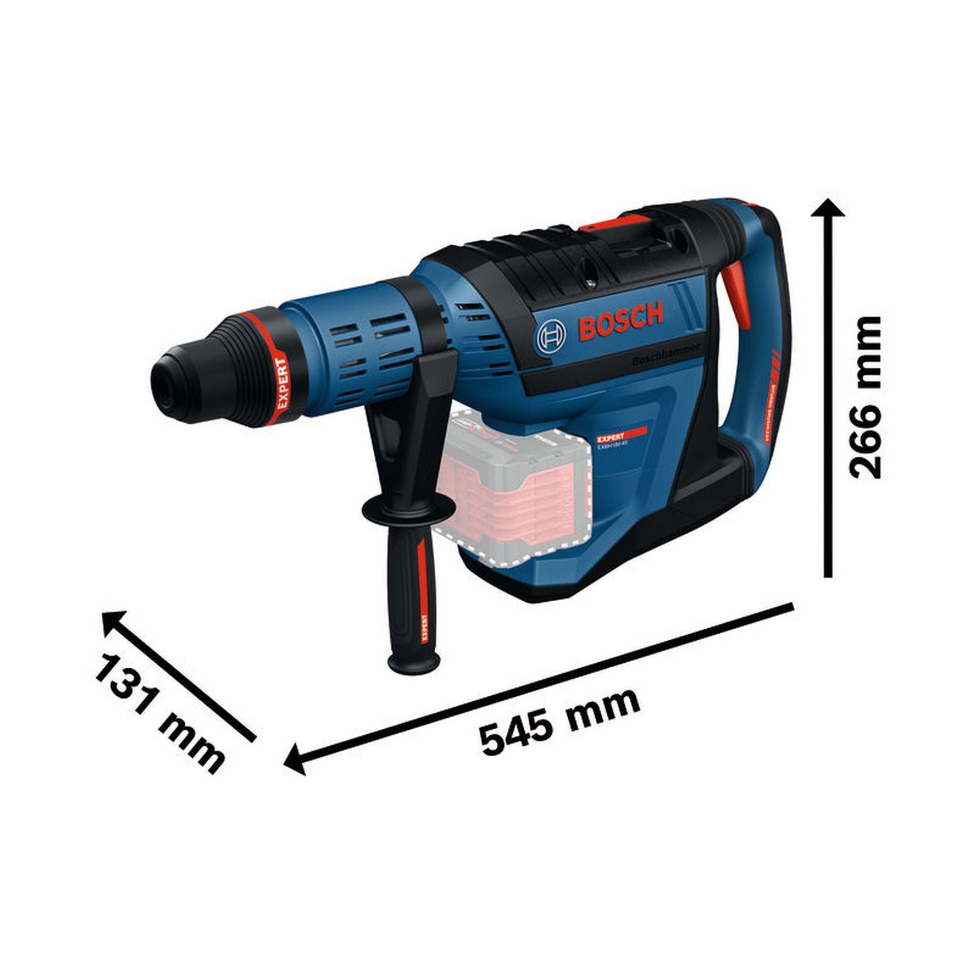 Bosch Akku-Bohrhammer mit SDS max EXBH18V-45, XL-BOXX #0611913300