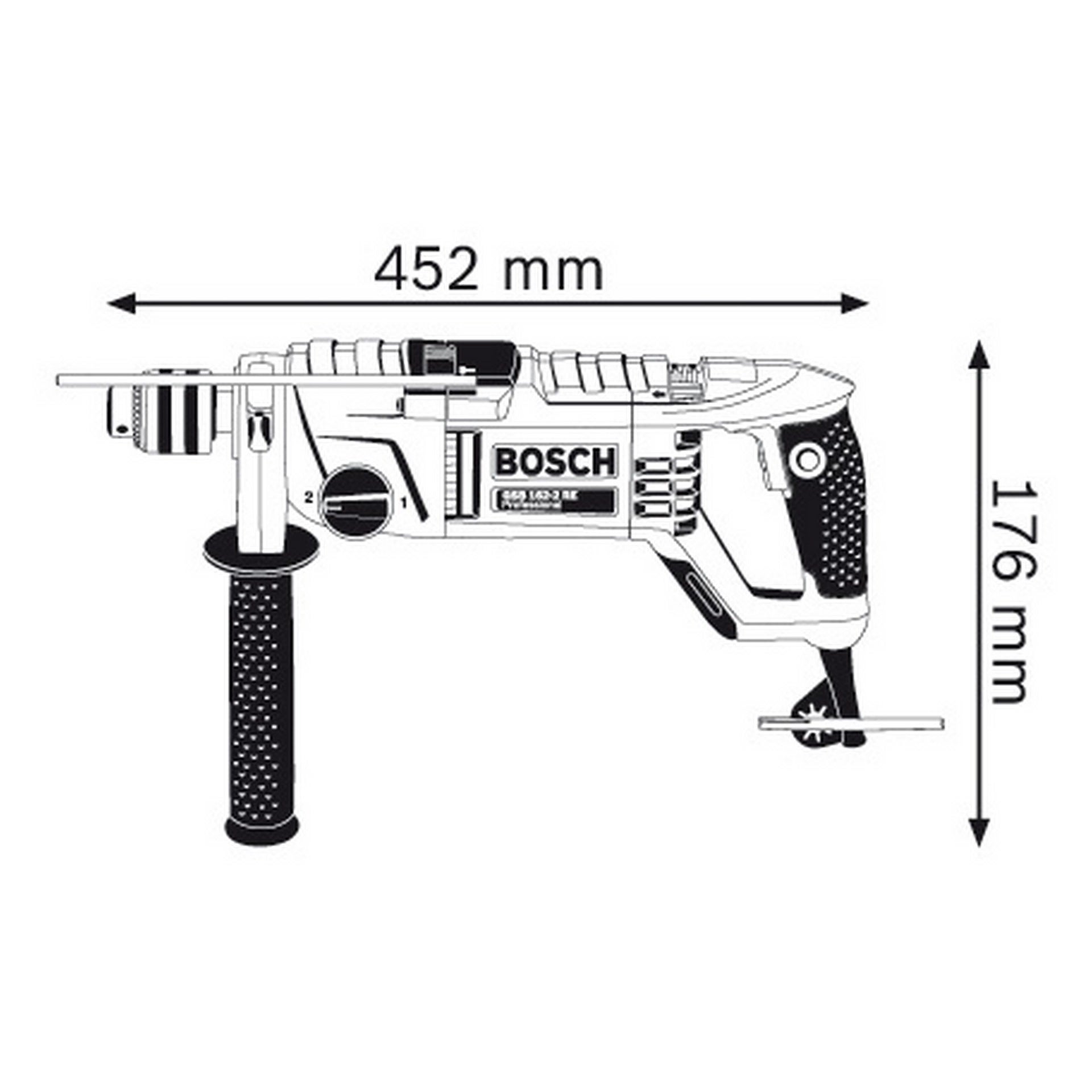 Bosch Schlagbohrmaschine GSB 162-2 RE im Handwerkerkoffer #060118B000