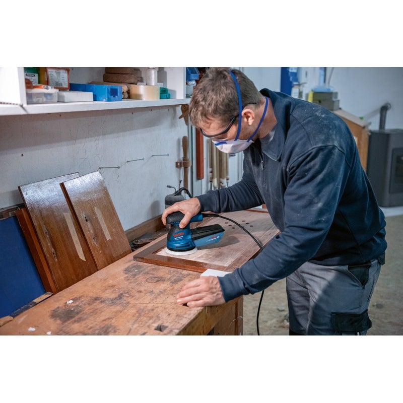 Bosch Exzenterschleifer GEX 125-1 AE, mit 3 x Schleifblatt C470, im Handwerkerkoffer #0601387504