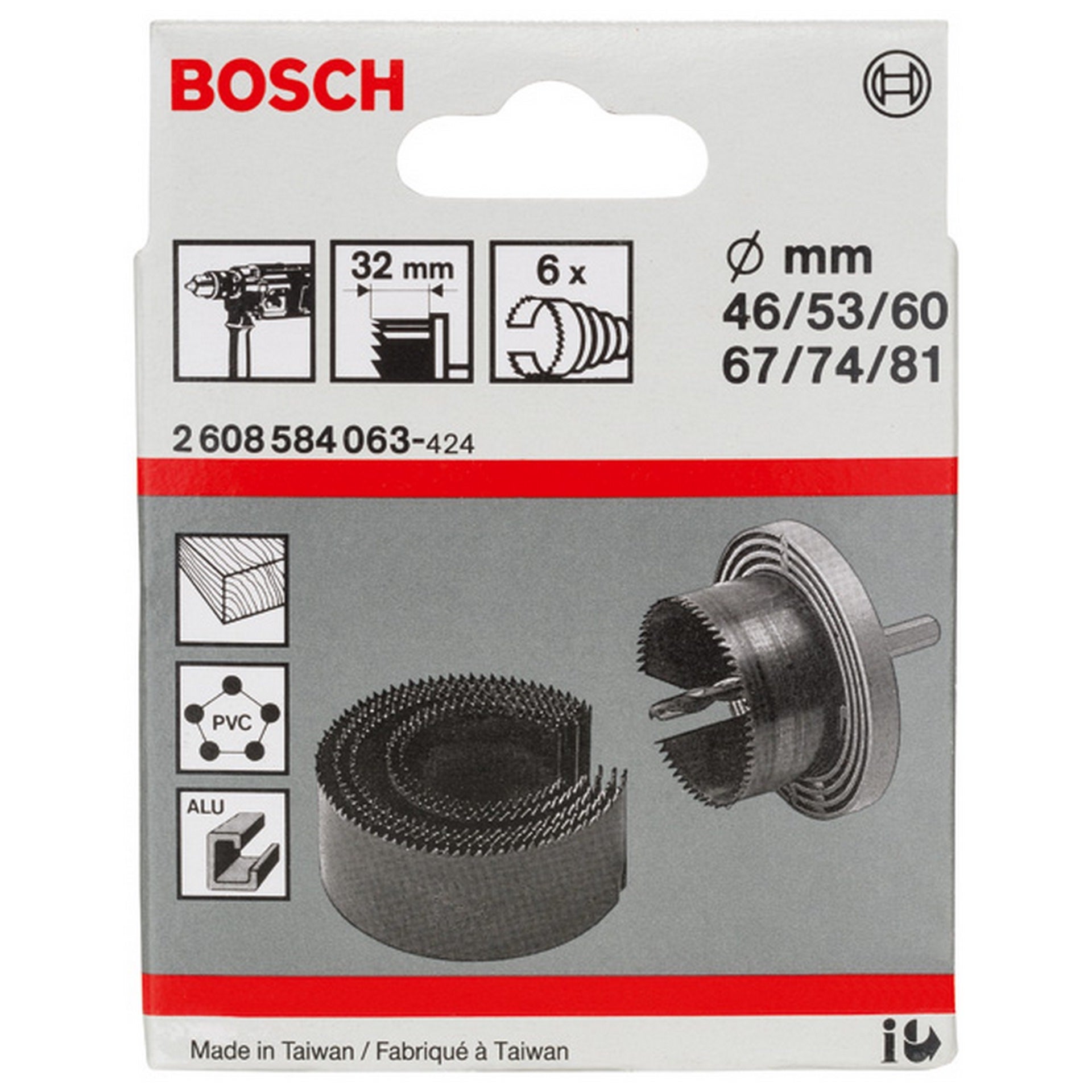 Bosch Lochsägen-Set, 6-tlg., 46-81 mm #2608584063