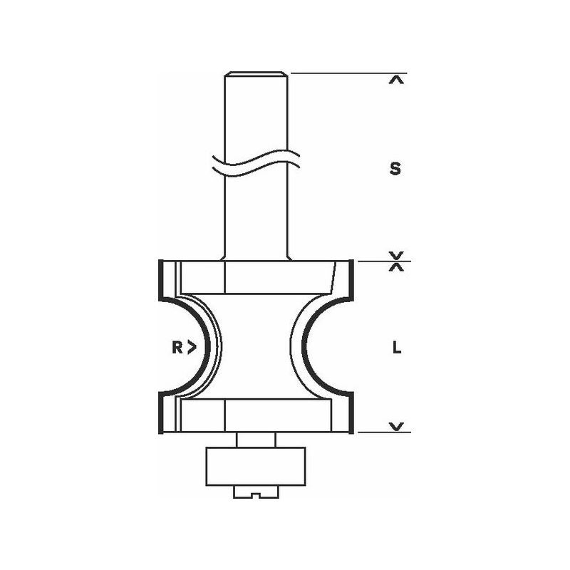 Bosch PRO Halbstabfräser, R 6 mm, D 27,8 mm, L18 mm,6, S 8 mm #2608628360