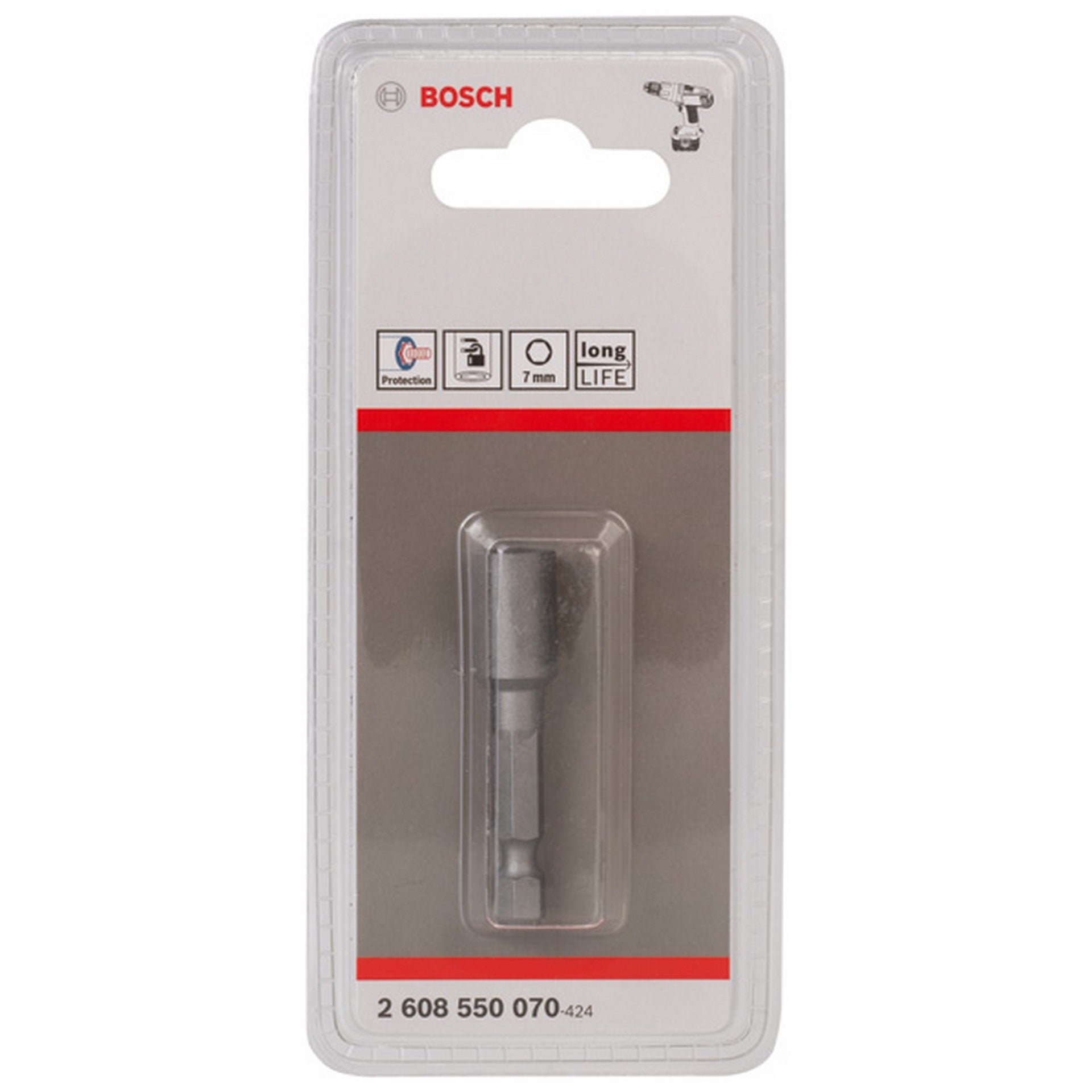 Bosch Steckschlüssel, 50 x 7 mm, M 4, mit Magnet #2608550070