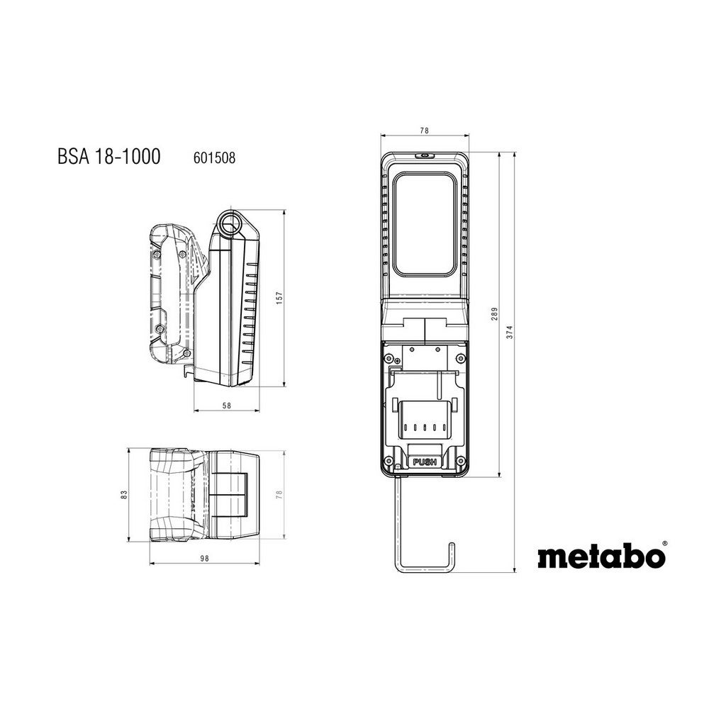 Metabo BSA 18-1000 * Akku-Baustrahler TV00