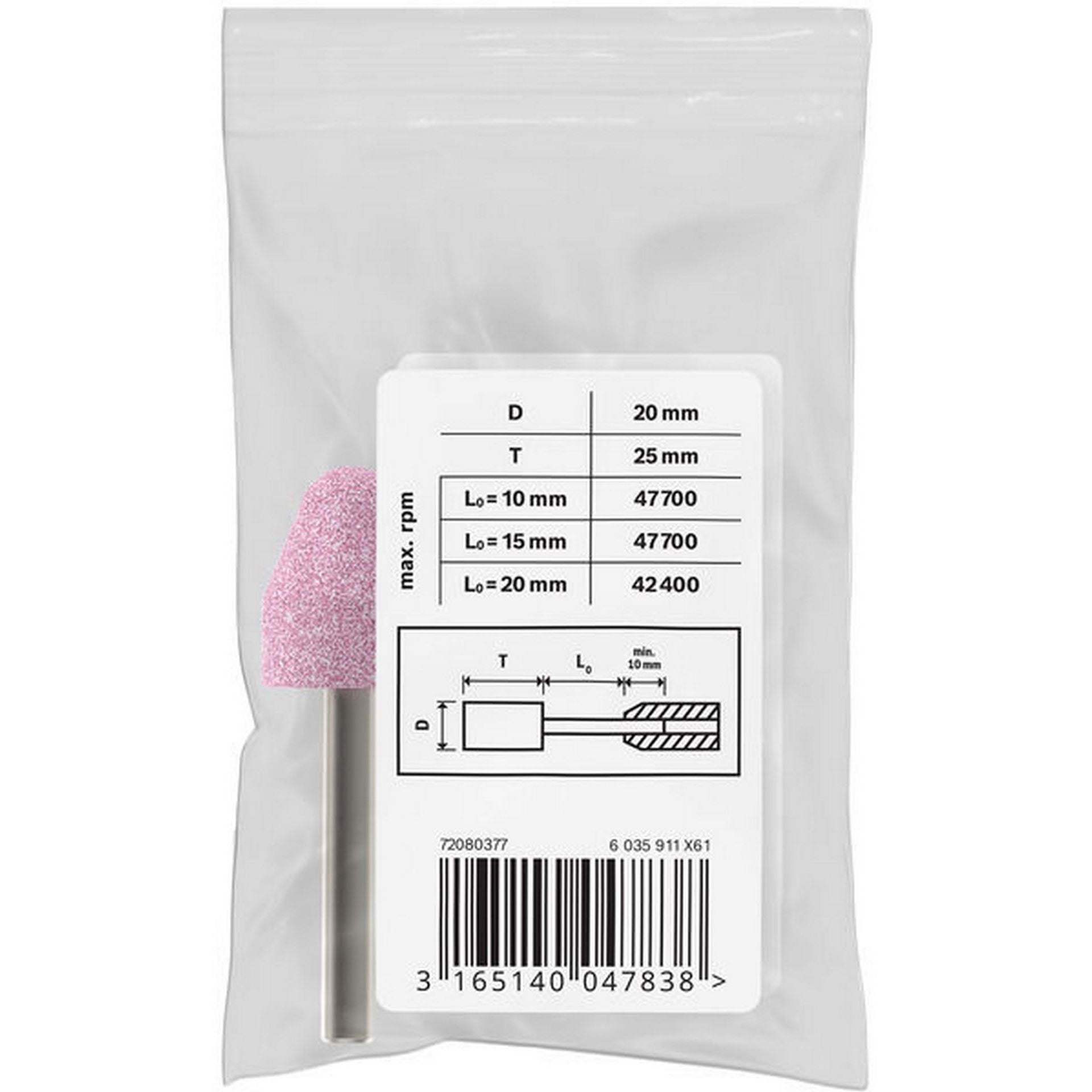 Bosch PRO Steel Schleifstiftset, 20 x 25 mm, G60, konisch #2608620014