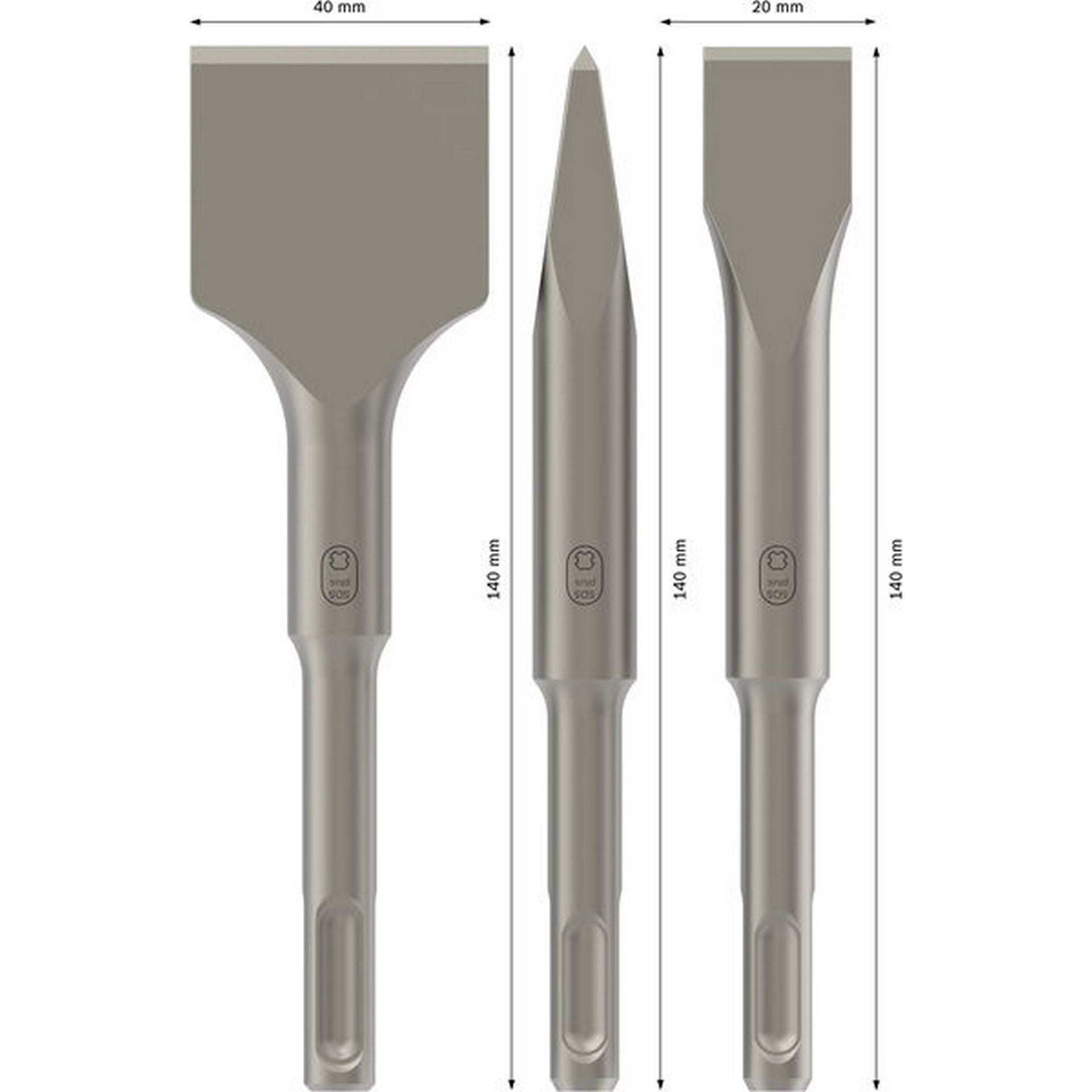 Bosch PRO SDS plus-4C Meißel-Set, 20; 40x140; 140; 140 mm, 3-tlg. #2608690180