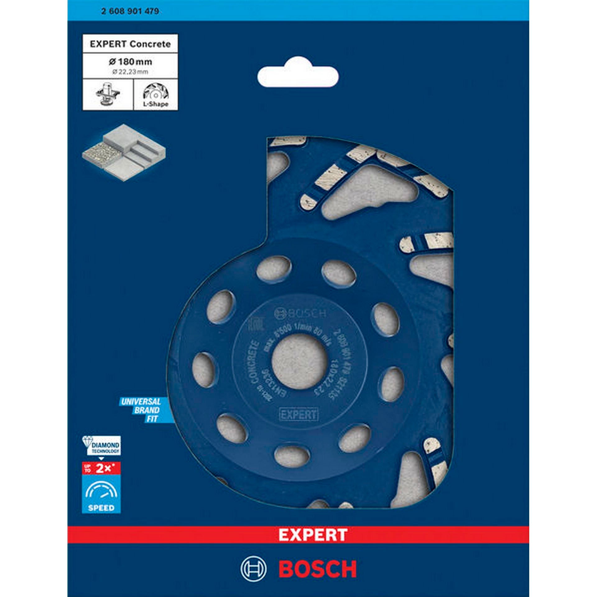 Bosch EXPERT Concrete Topfscheibe, 180x22,23x4,5 mm #2608901479