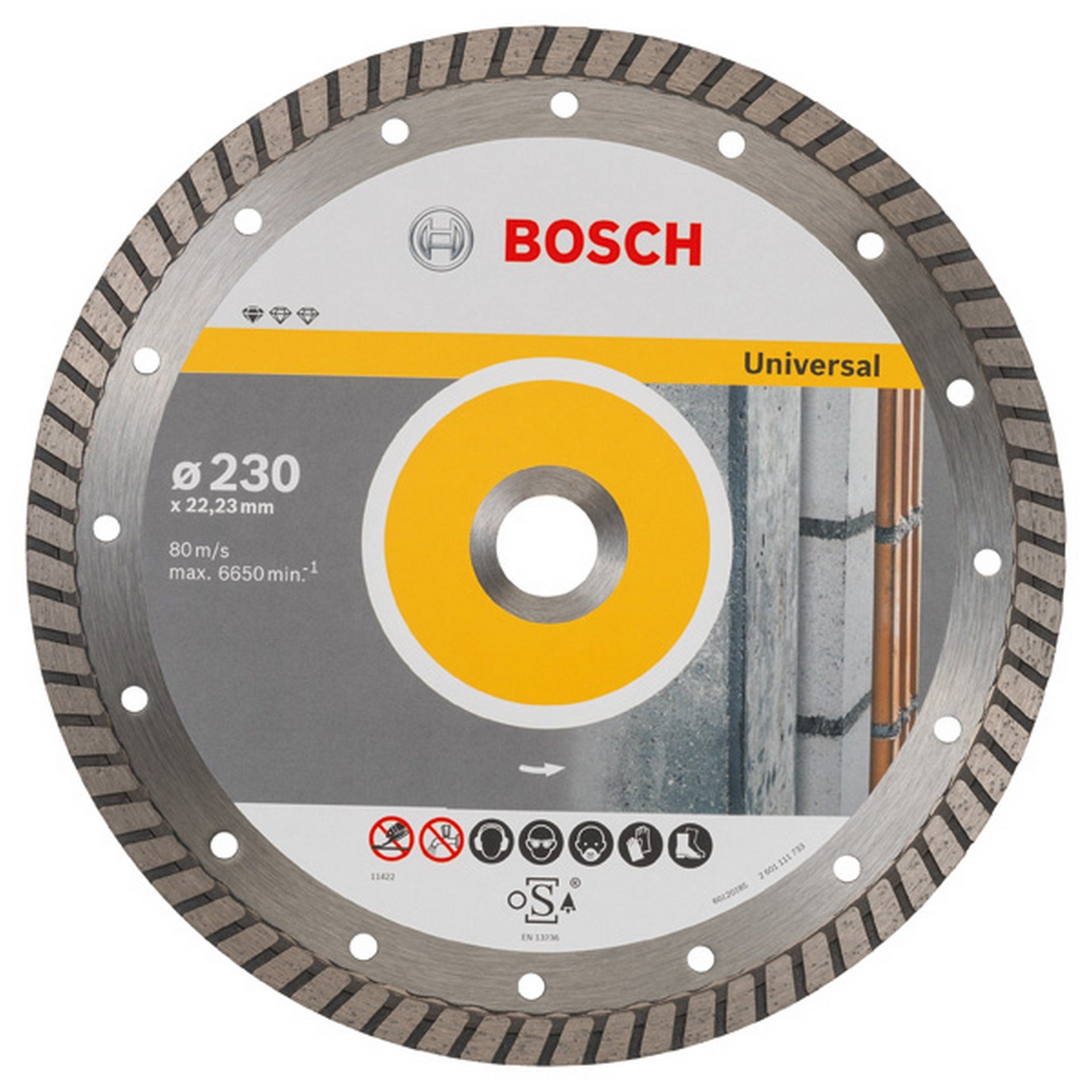 Bosch PRO Multi Material Turbo Diamanttrennscheibe, 230 × 22,23 × 10 mm #2608602397