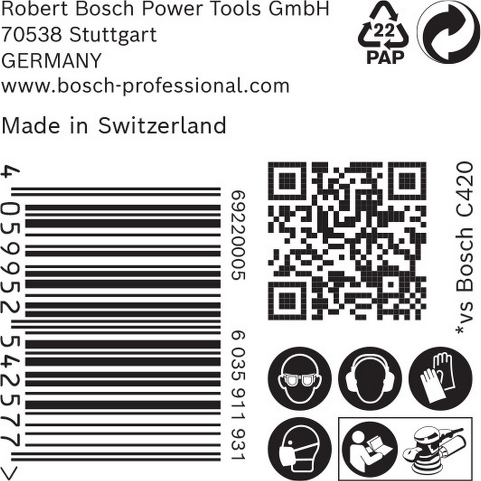 Bosch EXPERT C470 Schleifscheibe, 150mm, K80, 6 Löcher, 50-tlg. #2608900919