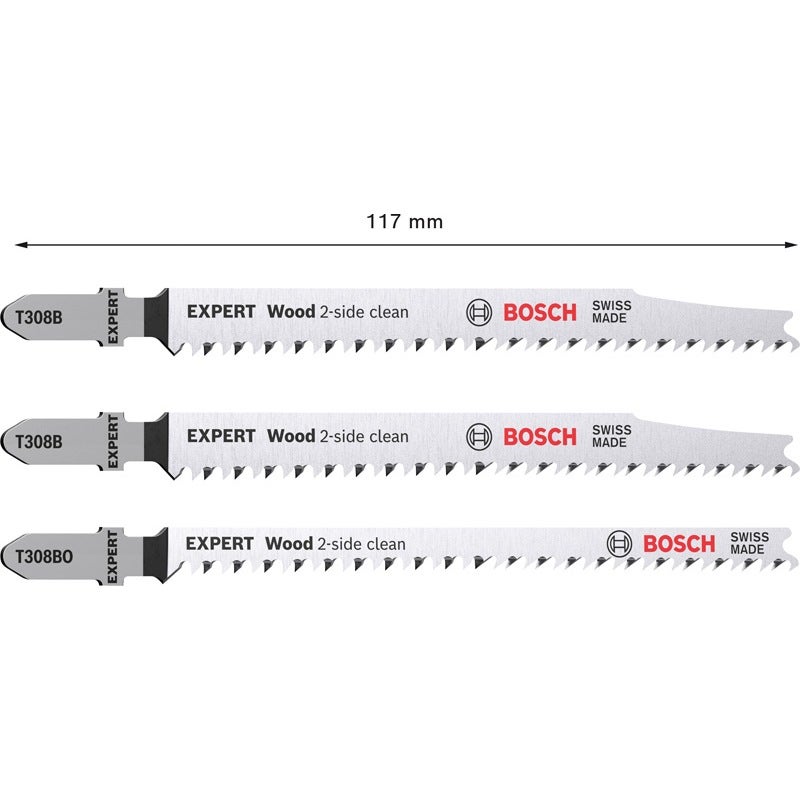 Bosch Expert Wood 2-side clean Stichsägeblatt-Set, 3-tlg. #2608900559