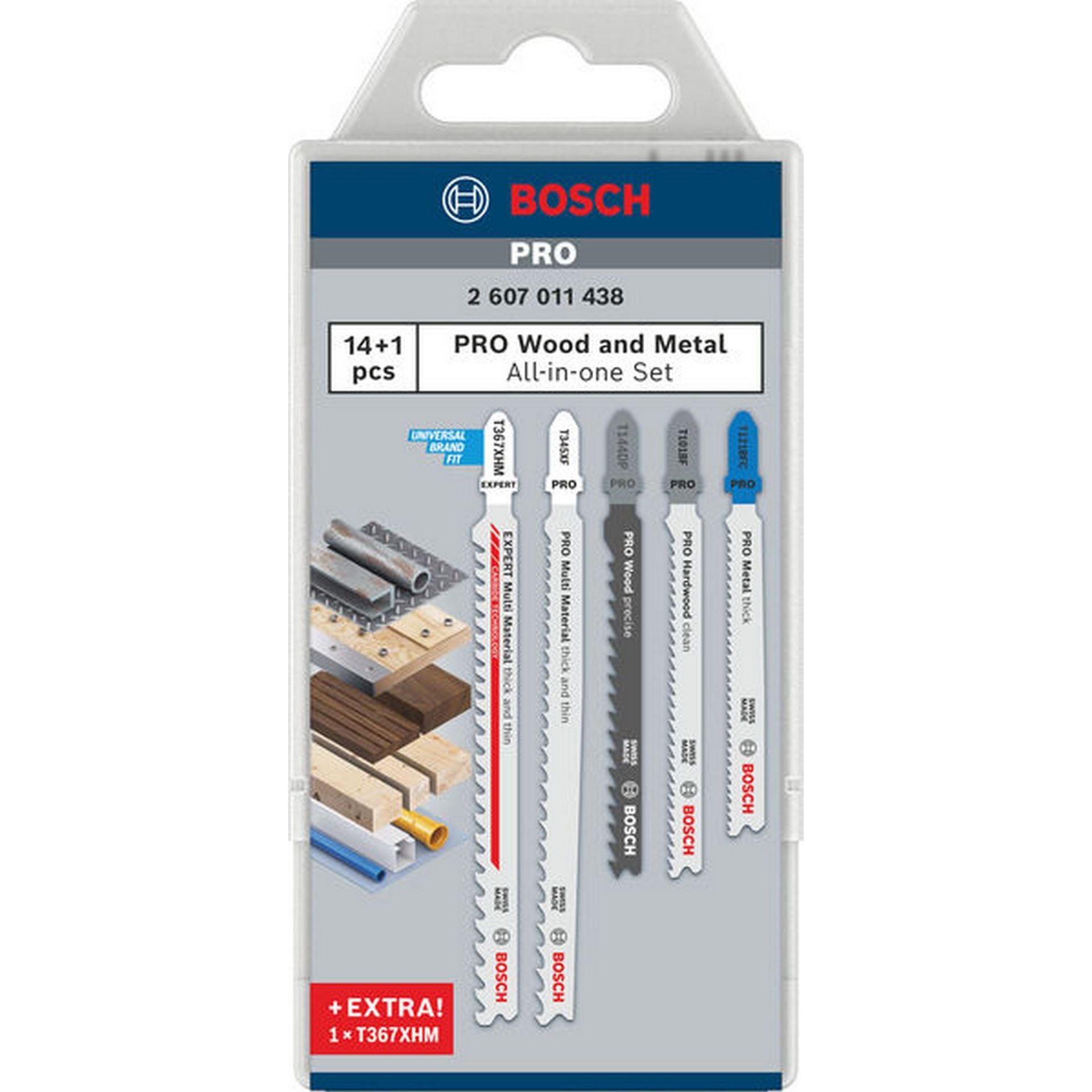 Bosch PRO Holz und Metall Universal-Set, 15-teilig #2607011438