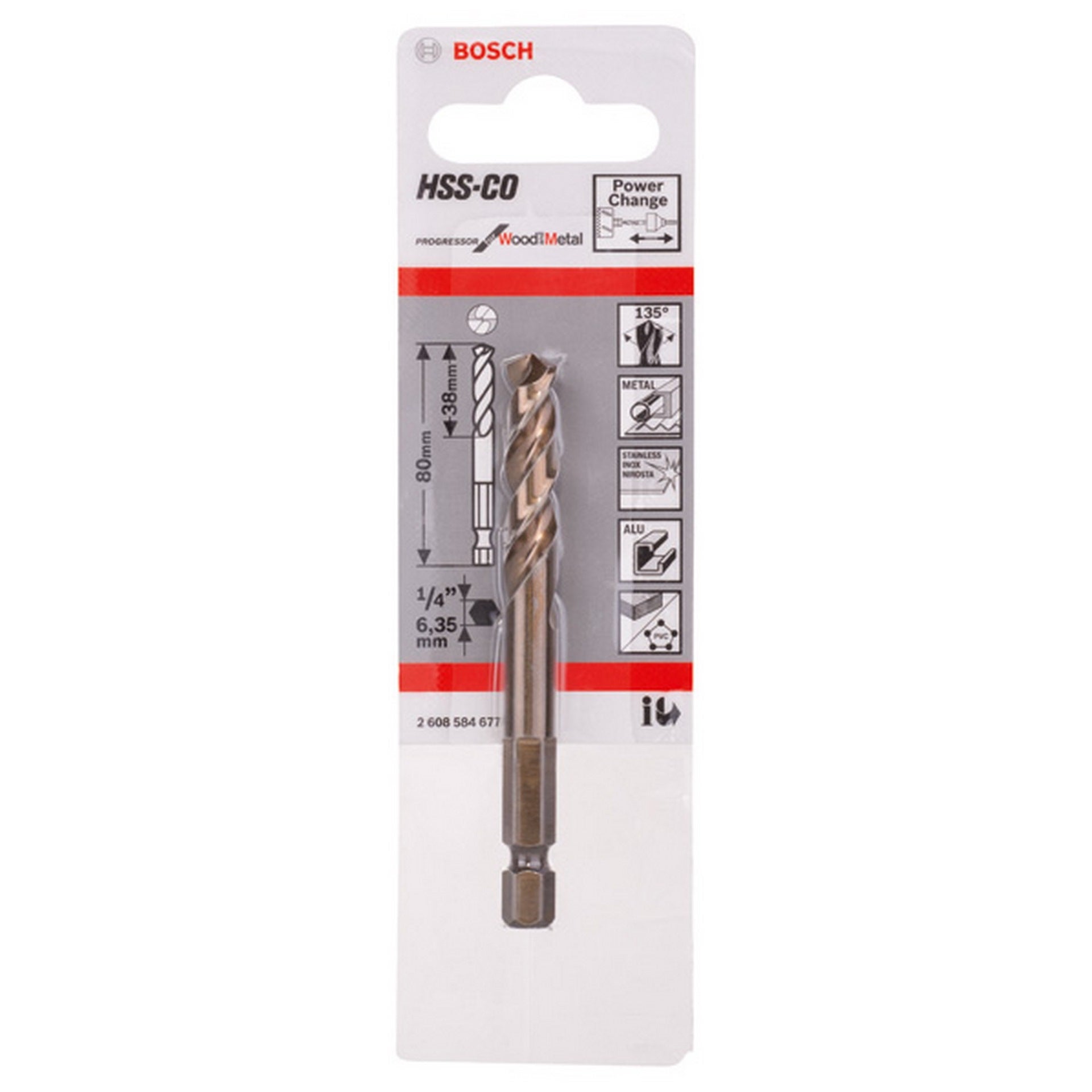 Bosch Zentrierbohrer HSS-Co, 80 mm #2608584677
