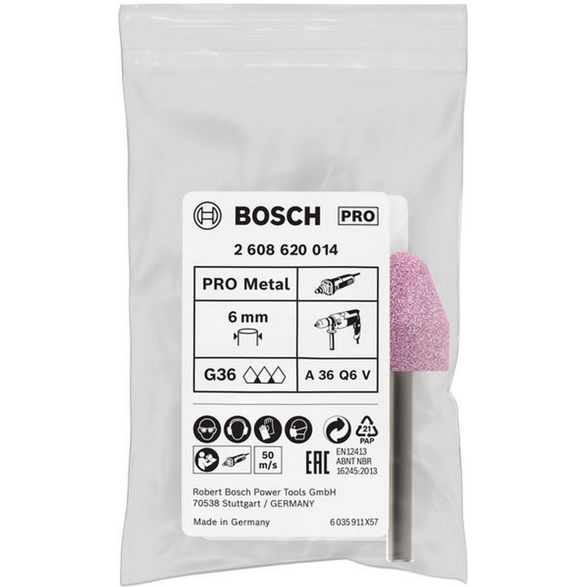 Bosch PRO Steel Schleifstiftset, 20 x 25 mm, G60, konisch #2608620014