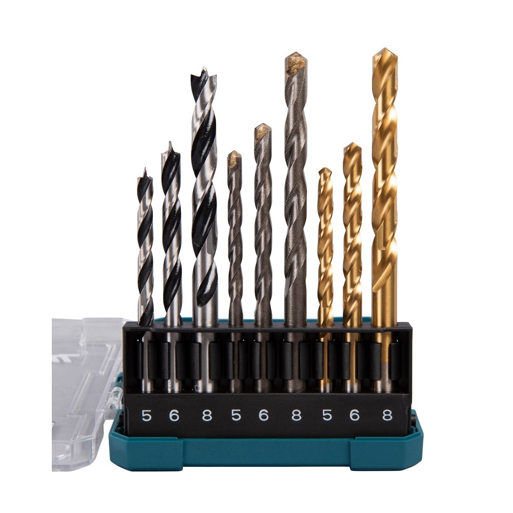 Makita 9-tlg. Metall-/Stein-/Holzbohrerset #D-71962