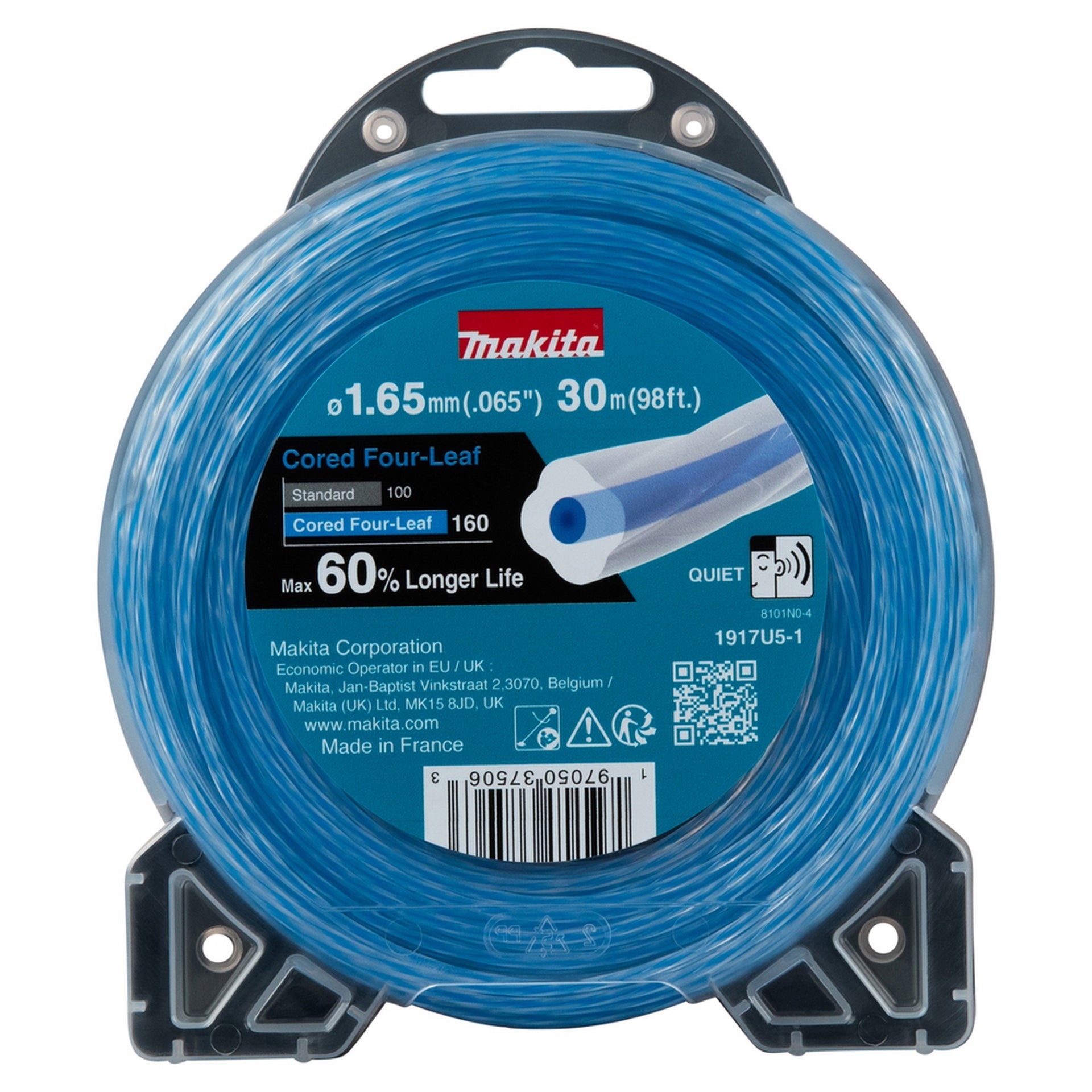 Makita Viersträngige Nylonschnur 1,65 mm x 30 m, blau #1917U5-1