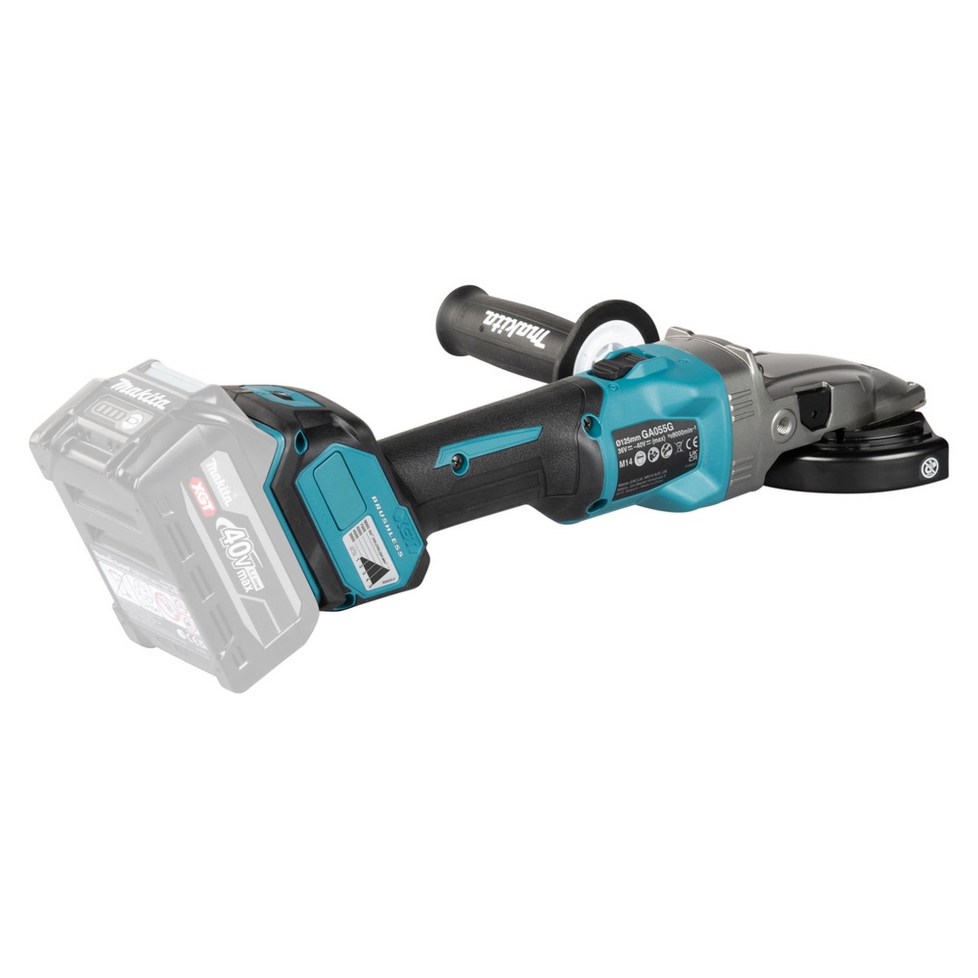 Makita Akku-Flachkopf-Winkelschleifer XGT GA055GZ