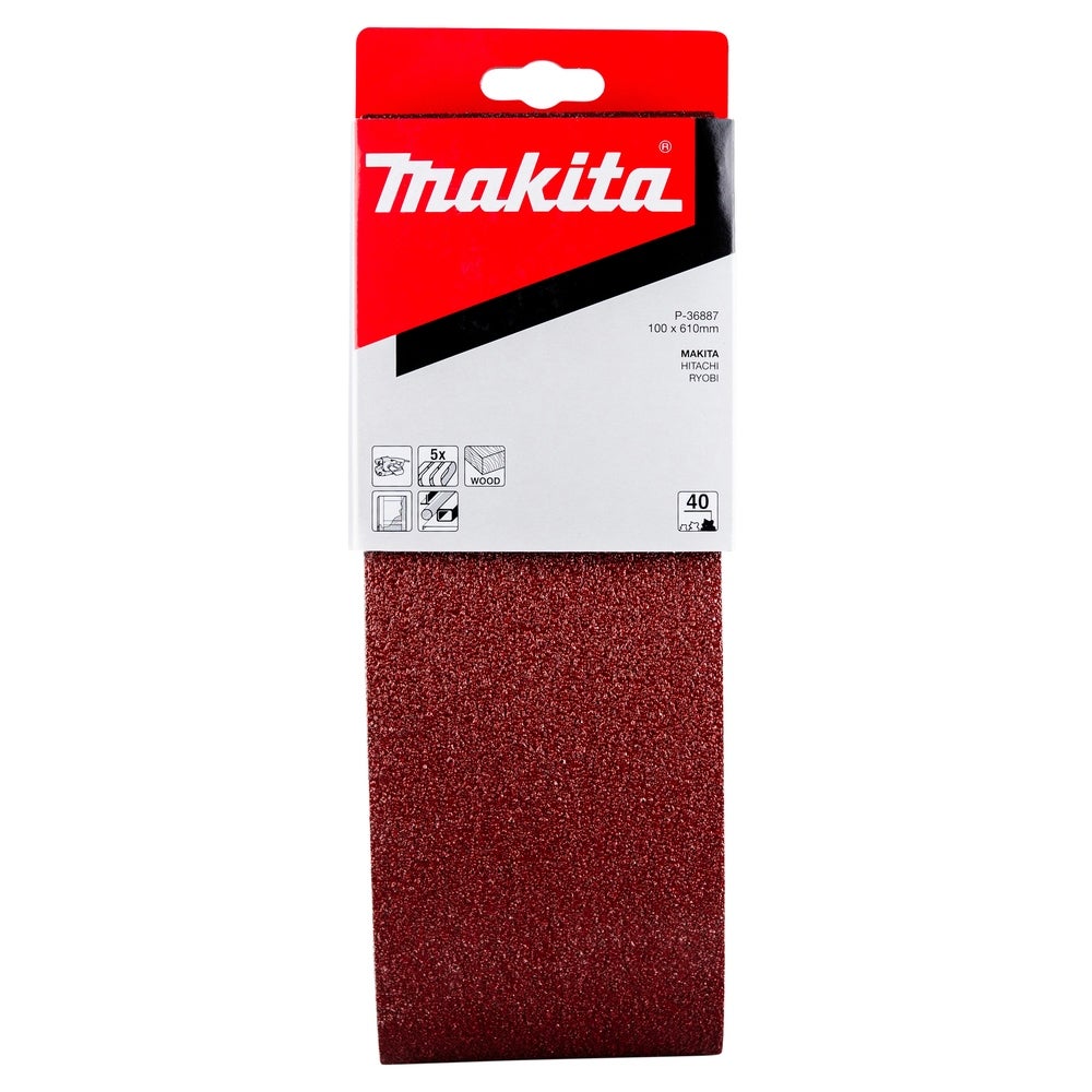 Makita Schleifband 100 x 610 mm/K40/5 Stk. #P-36887