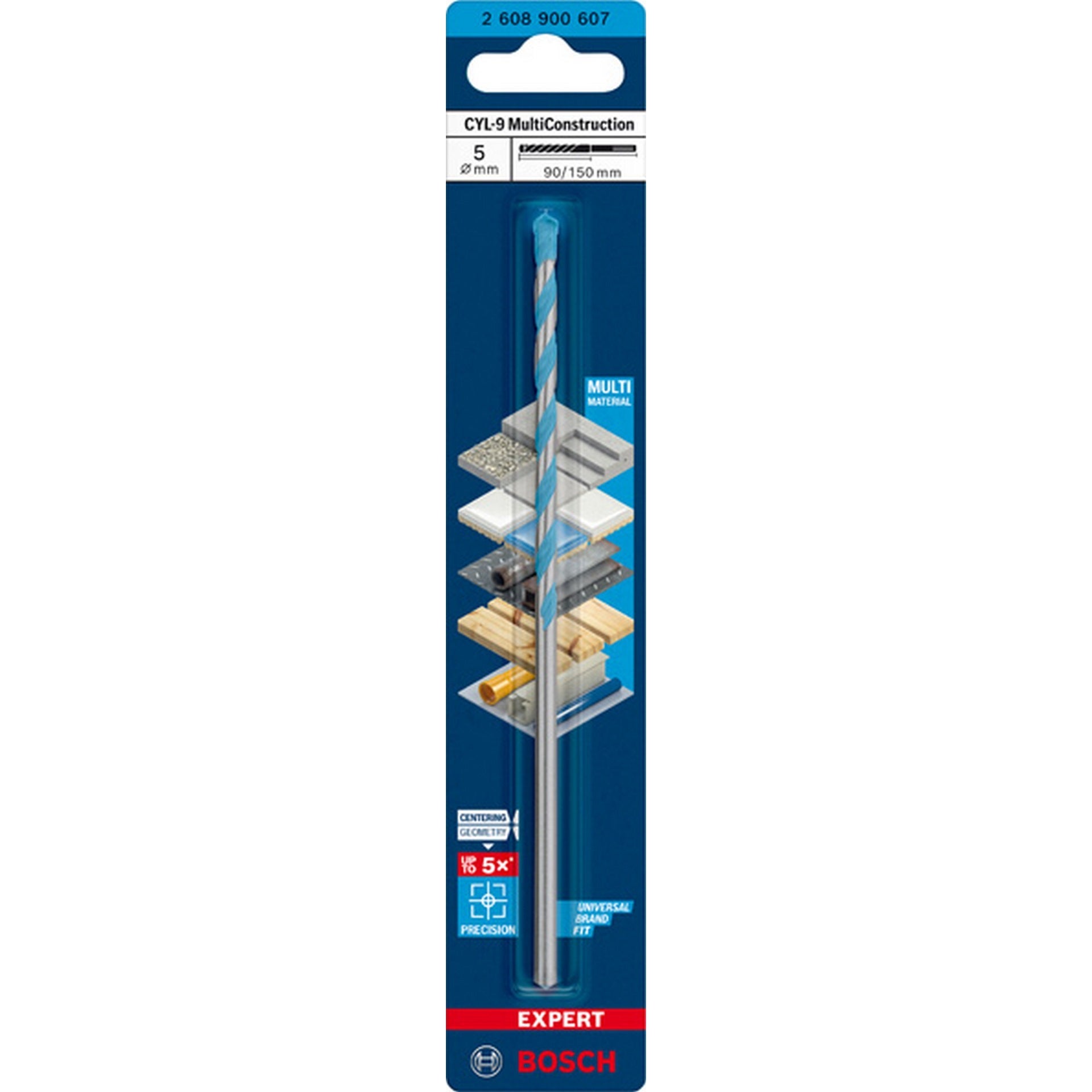 Bosch EXPERT CLY-9 Multi Construction Bohrer, 5x90x150 mm #2608900607