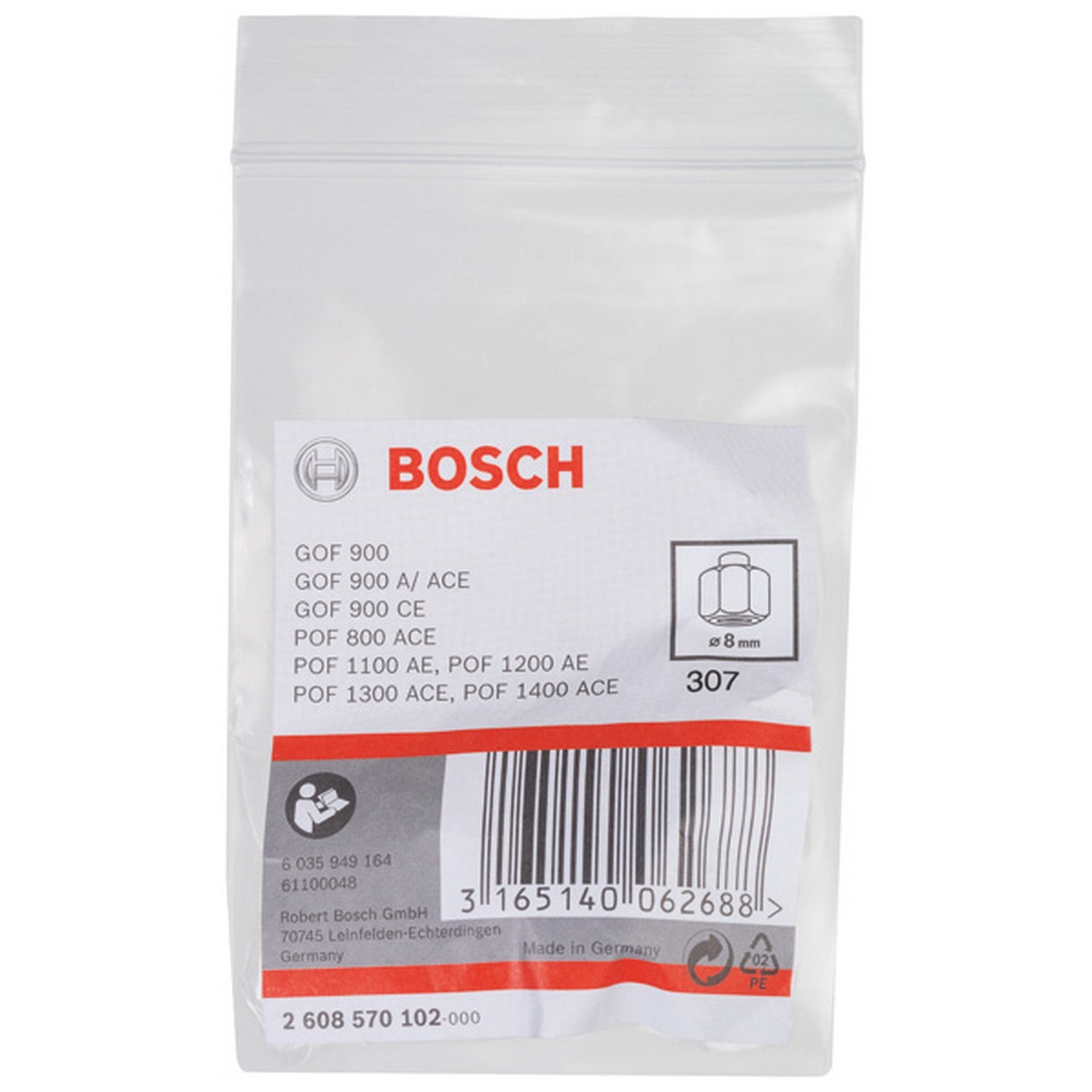 Bosch Spannzange, 8 mm, 19 mm #2608570102