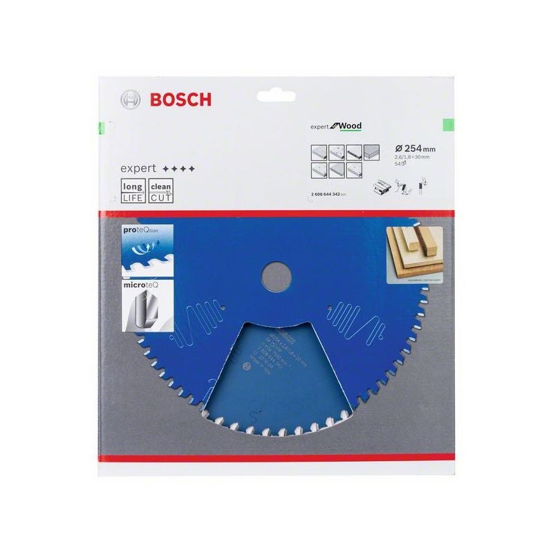 Bosch EXPERT Wood Kreissägeblatt, 254x2,6/1,8x30 mm, Z54 #2608644342