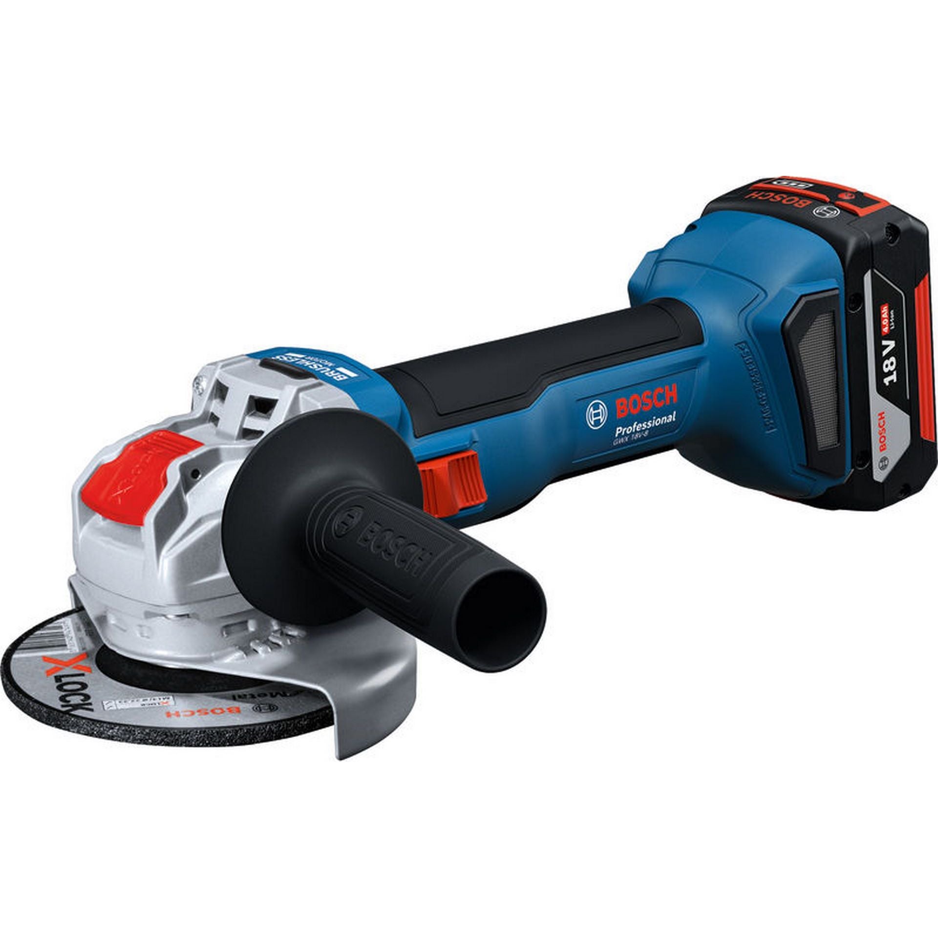 Bosch Winkelschleifer mit X-LOCK GWX 18V-8, 2x Akku GBA 18V 4.0Ah, L-BOXX #06019N9102