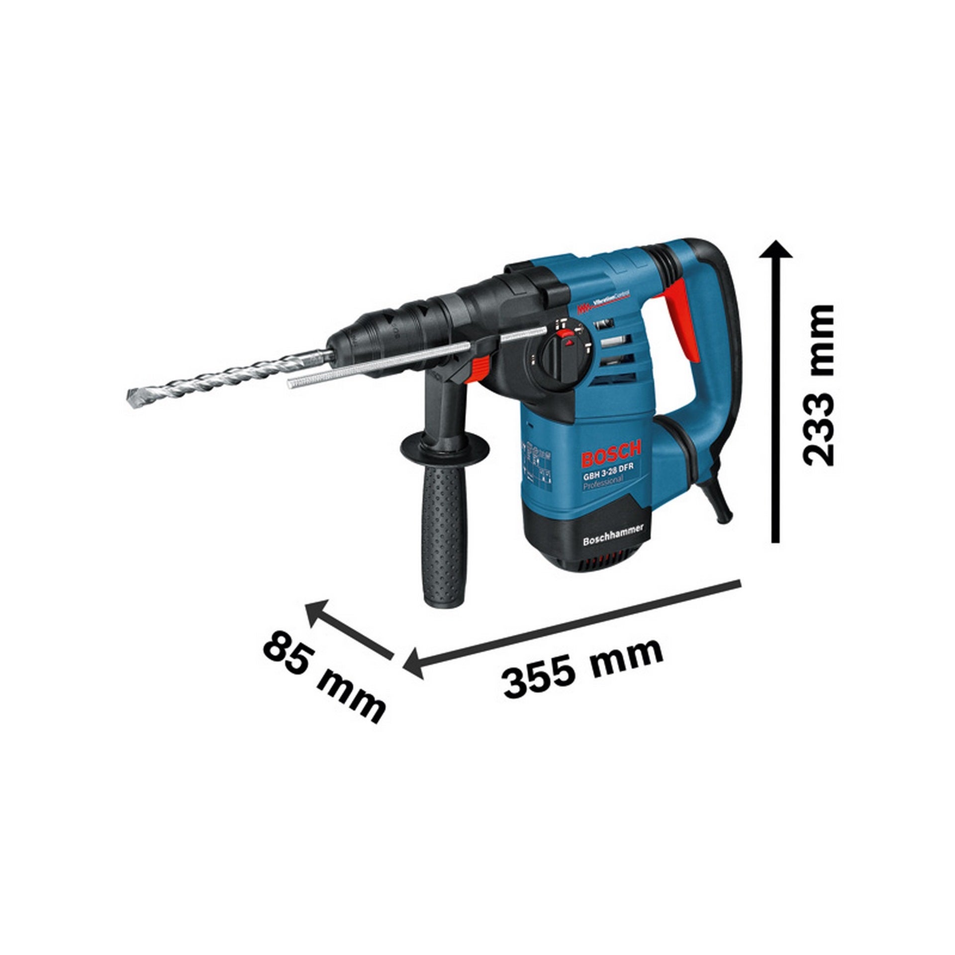 Bosch Bohrhammer mit SDS plus GBH 3-28 DRE, Handwerkerkoffer #061123A000