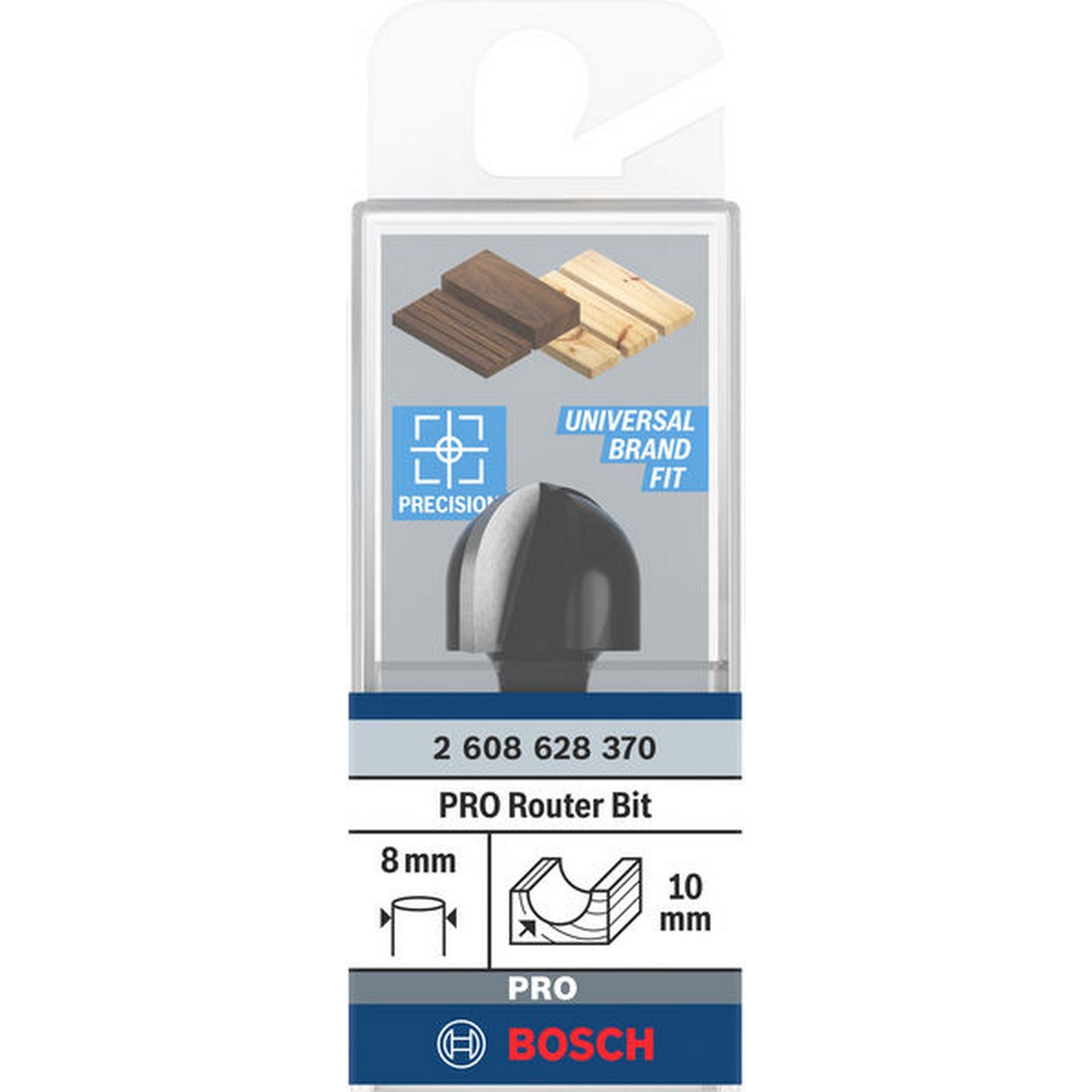 Bosch PRO Hohlkehlfräser, R 10 mm, S 8 mm #2608628370