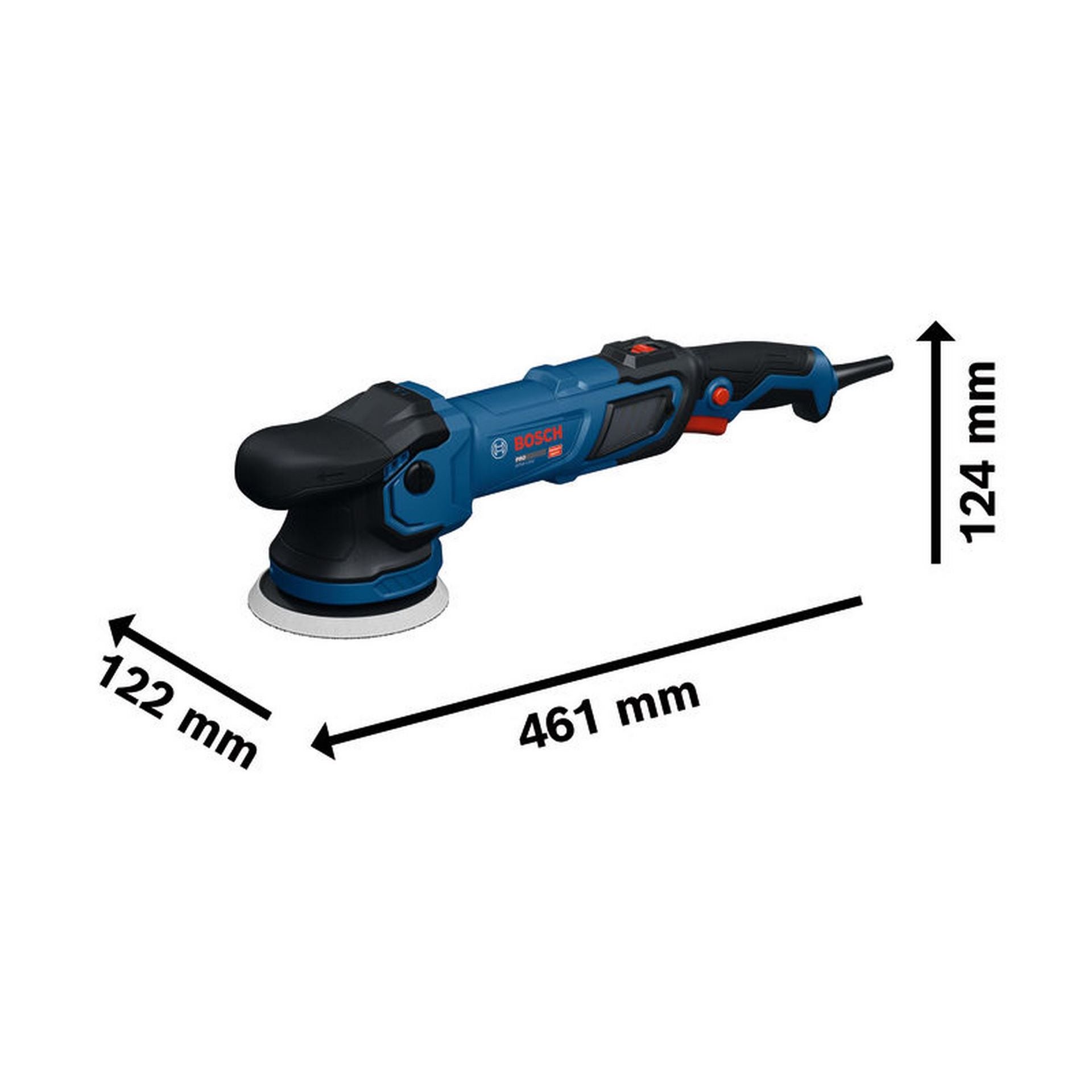 Bosch Polierer GPX9-125S, Schwamm 130 mm, Bosch Professional Werkzeugtasche #06013B1000