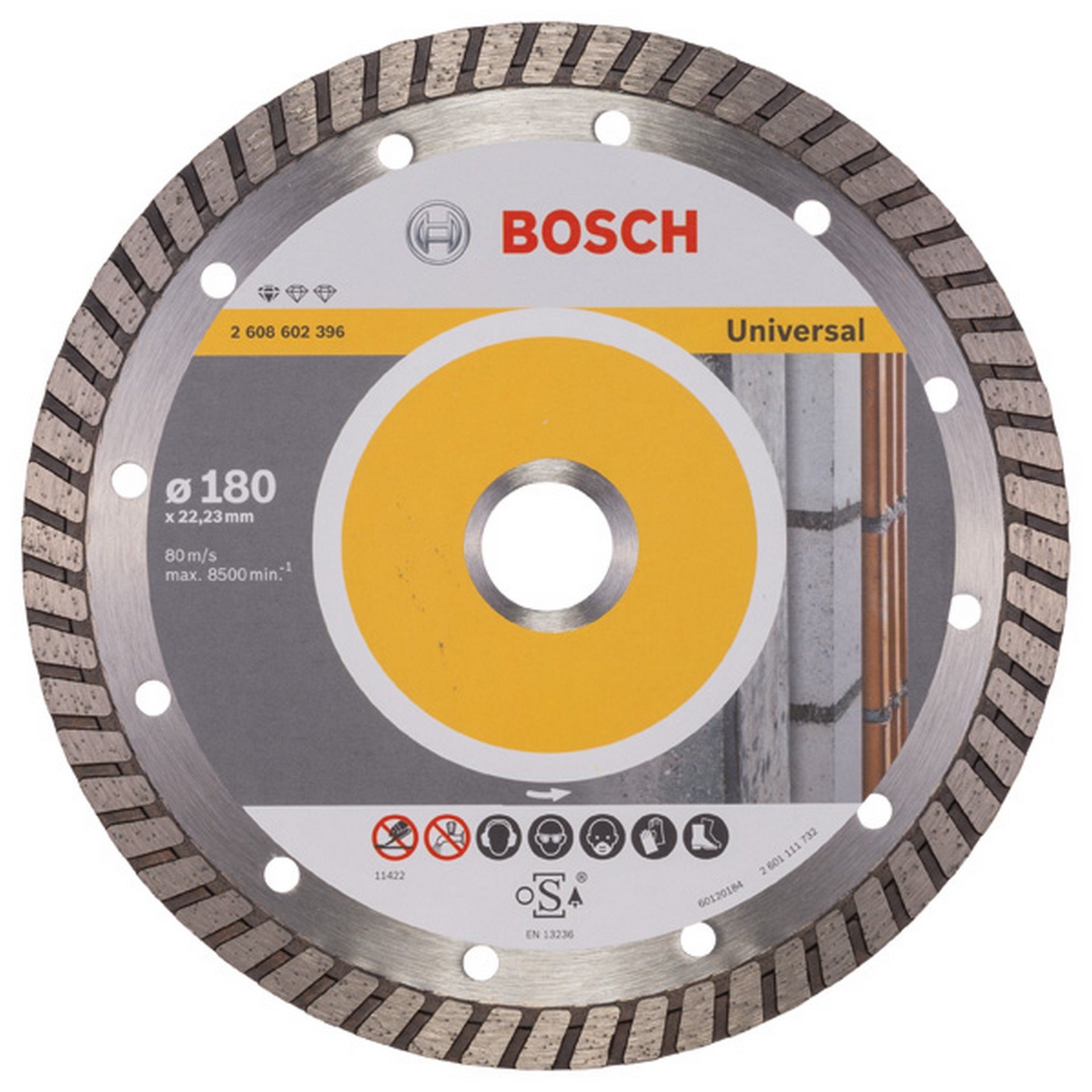 Bosch PRO Multi Material Turbo Diamanttrennscheibe, 180 × 22,23 × 10 mm #2608602396