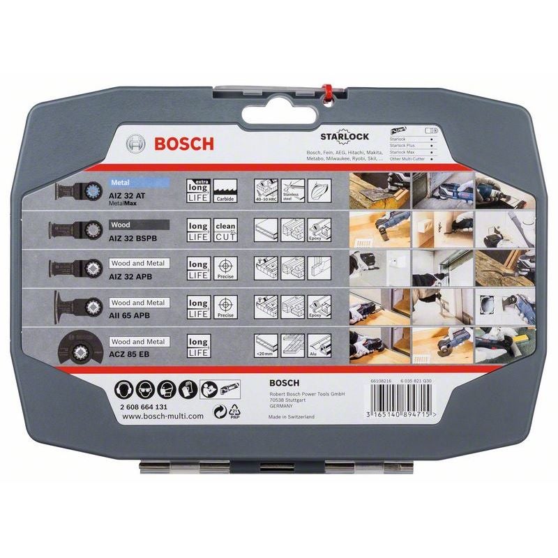 Bosch Schneidset Wood and Metal für Multifunktionswerkzeuge, 5-tlg. #2608664131