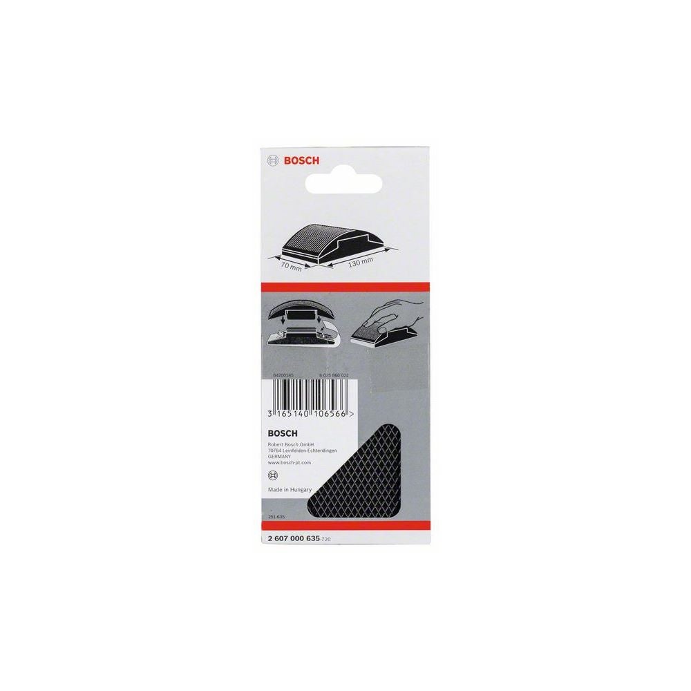 Bosch Handschleifklotz, 70 x 130 mm, Gummi #2607000635