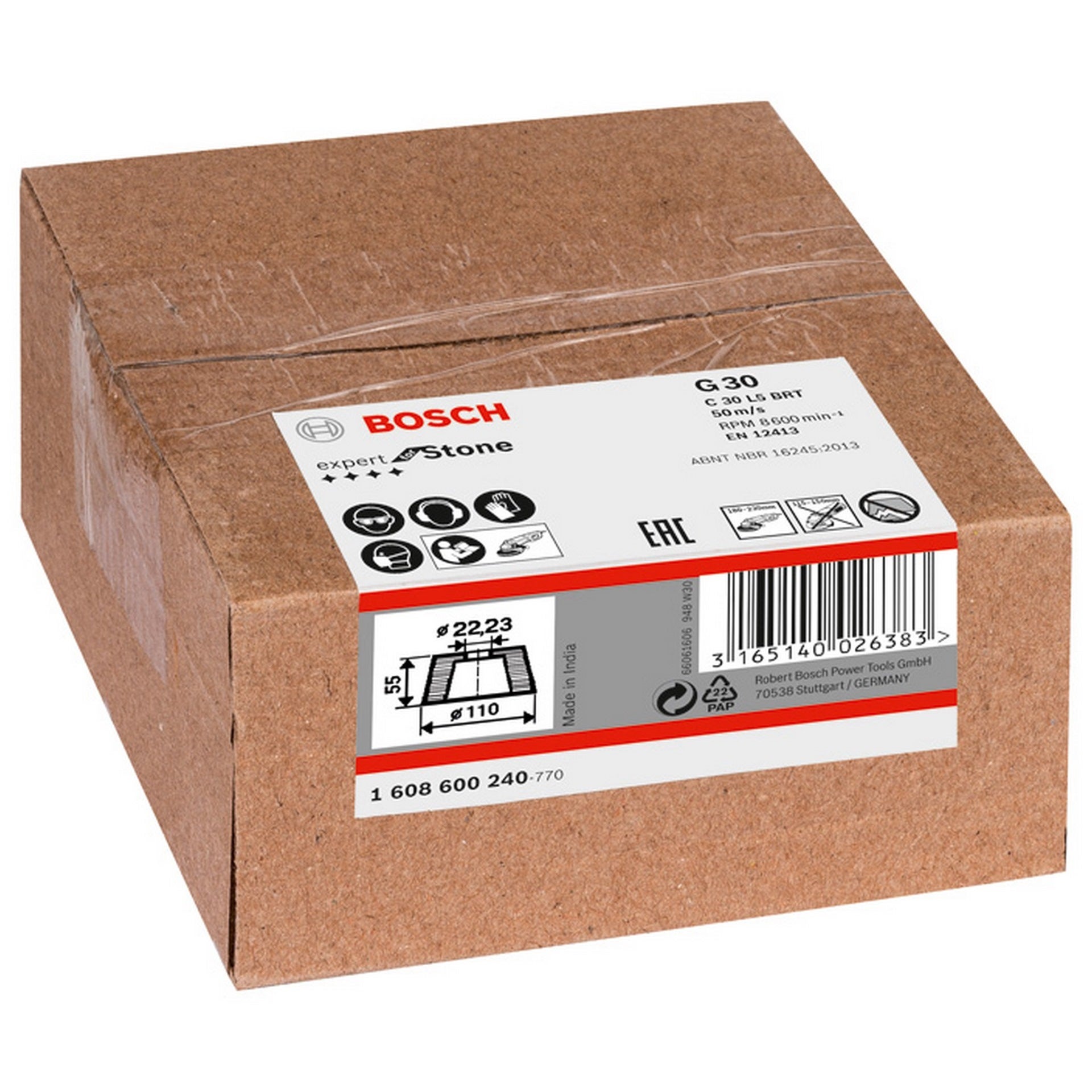 Bosch PRO Stone Konischer Schleiftopf, 90 x 110 x 55 mm, K30 #1608600240