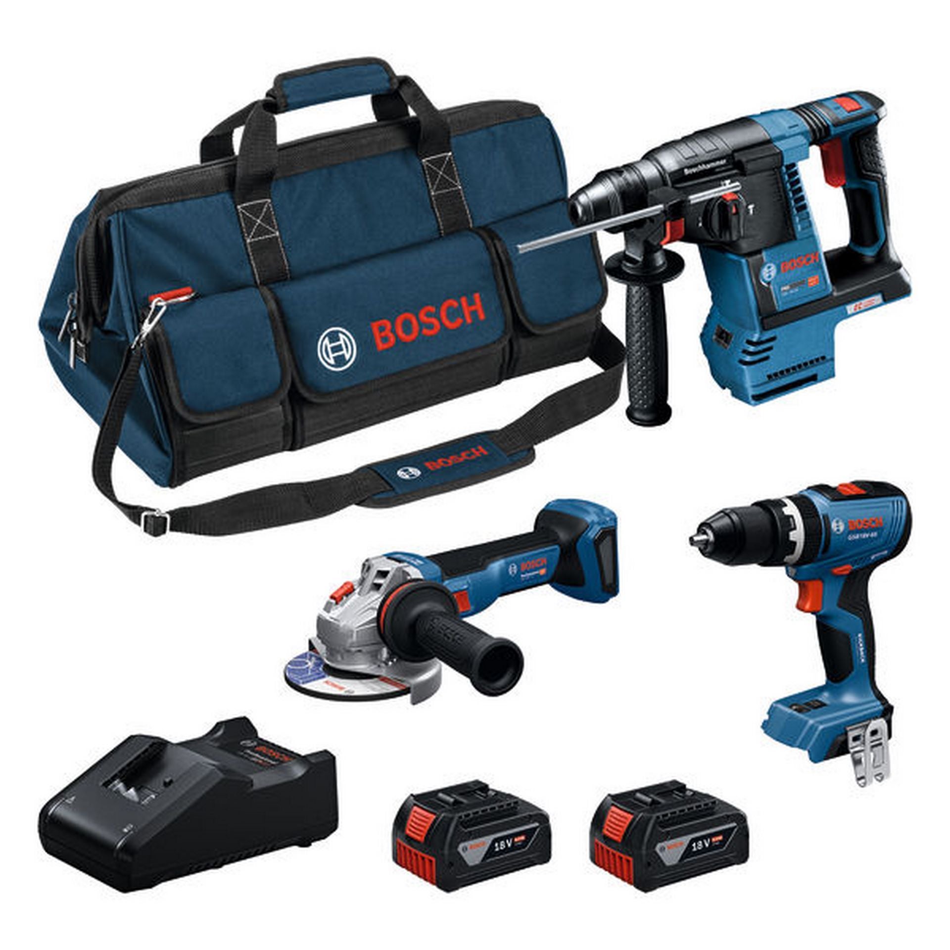 Bosch Combo Kit 18V GSB+GBH+GWS+2x5.0+GAL18V-40 #0615A002M4