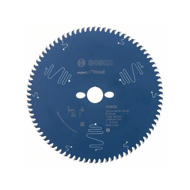 Bosch EXPERT Wood Kreissägeblatt, 254x2,6/1,8x30 mm, Z80 #2608644343