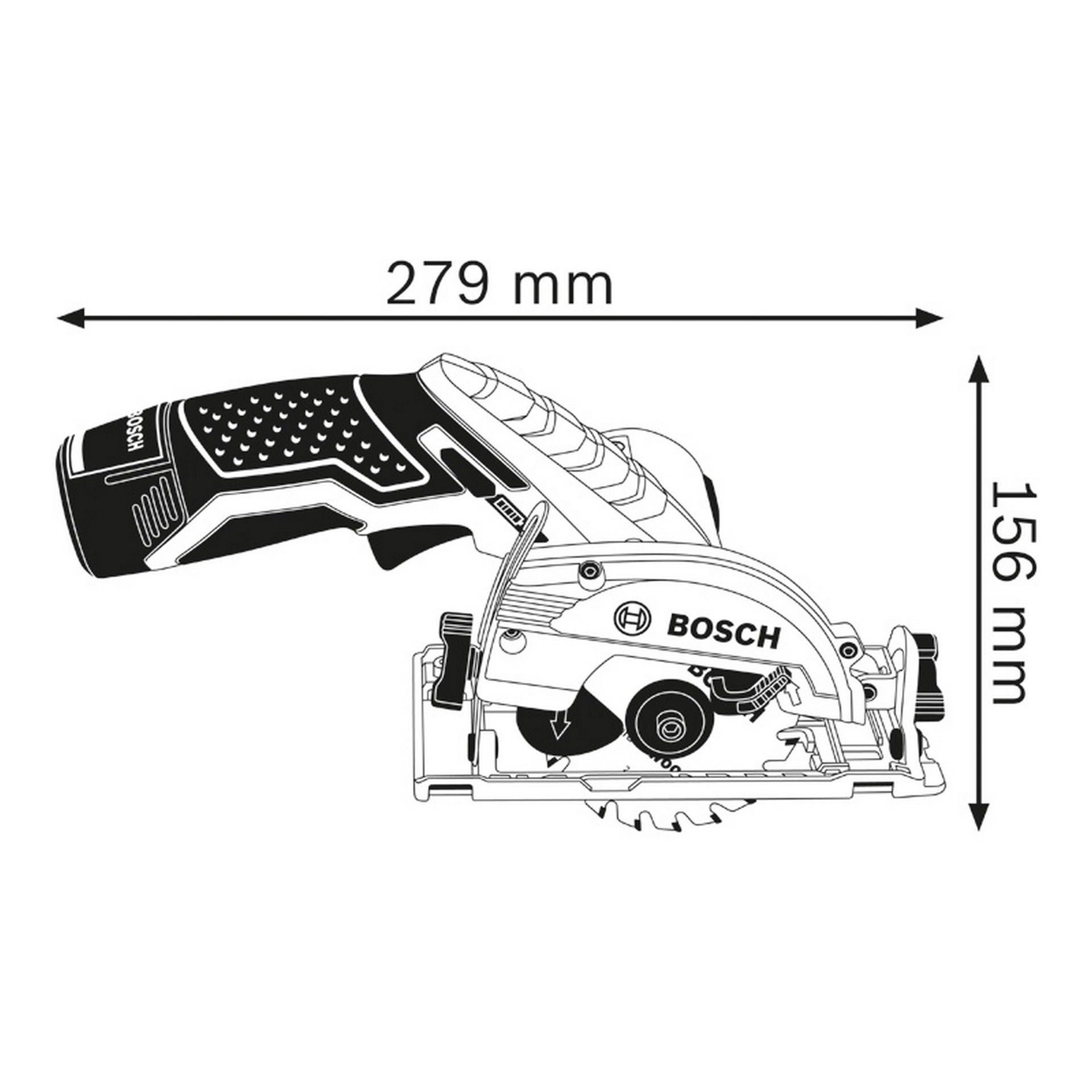 Bosch Akku-Kreissäge GKS 12V-26, 2 x Akku GBA 12V 3.0Ah in L-BOXX #06016A1005