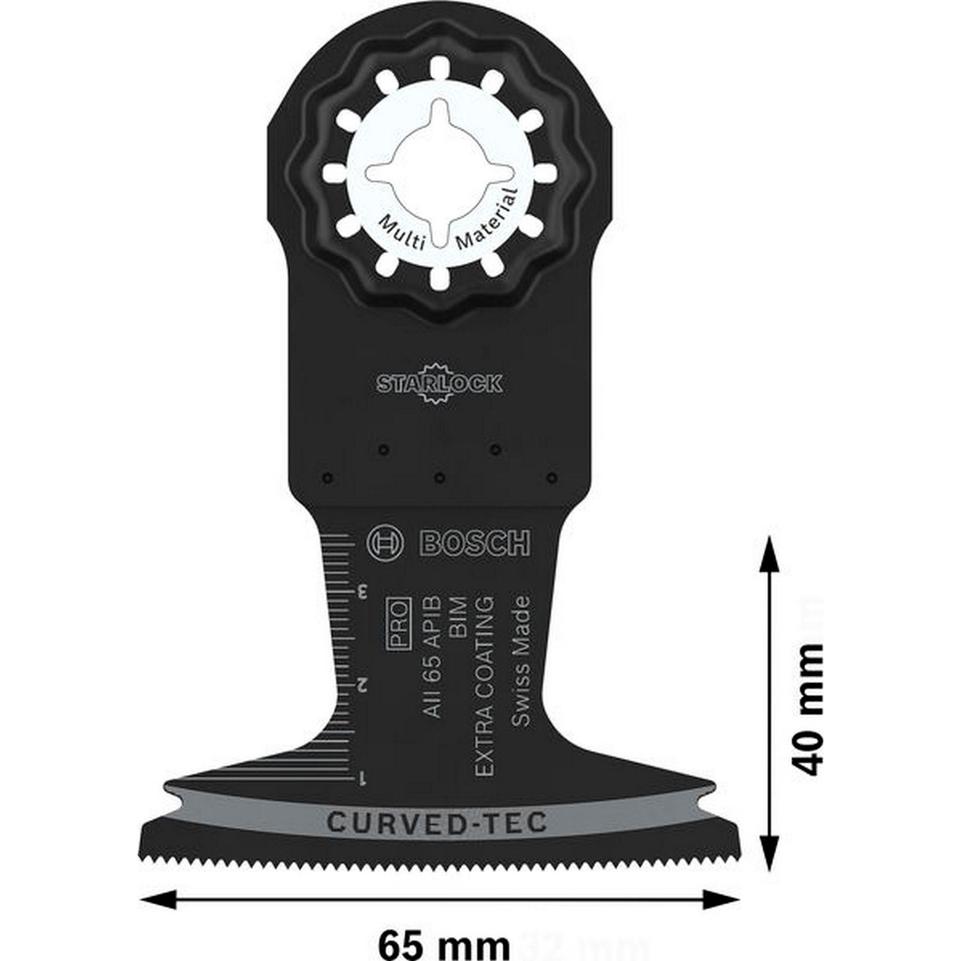 Bosch PRO AII 65 APIB Blatt für Multifunktionswerkzeuge, 65 x 40 mm, 25-tlg. #2608669081