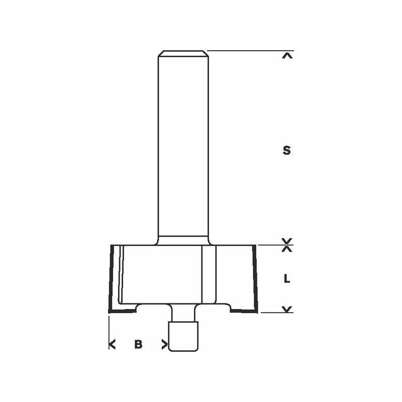 Bosch PRO Falzfräser, D 1", S 1/4" #2608628417