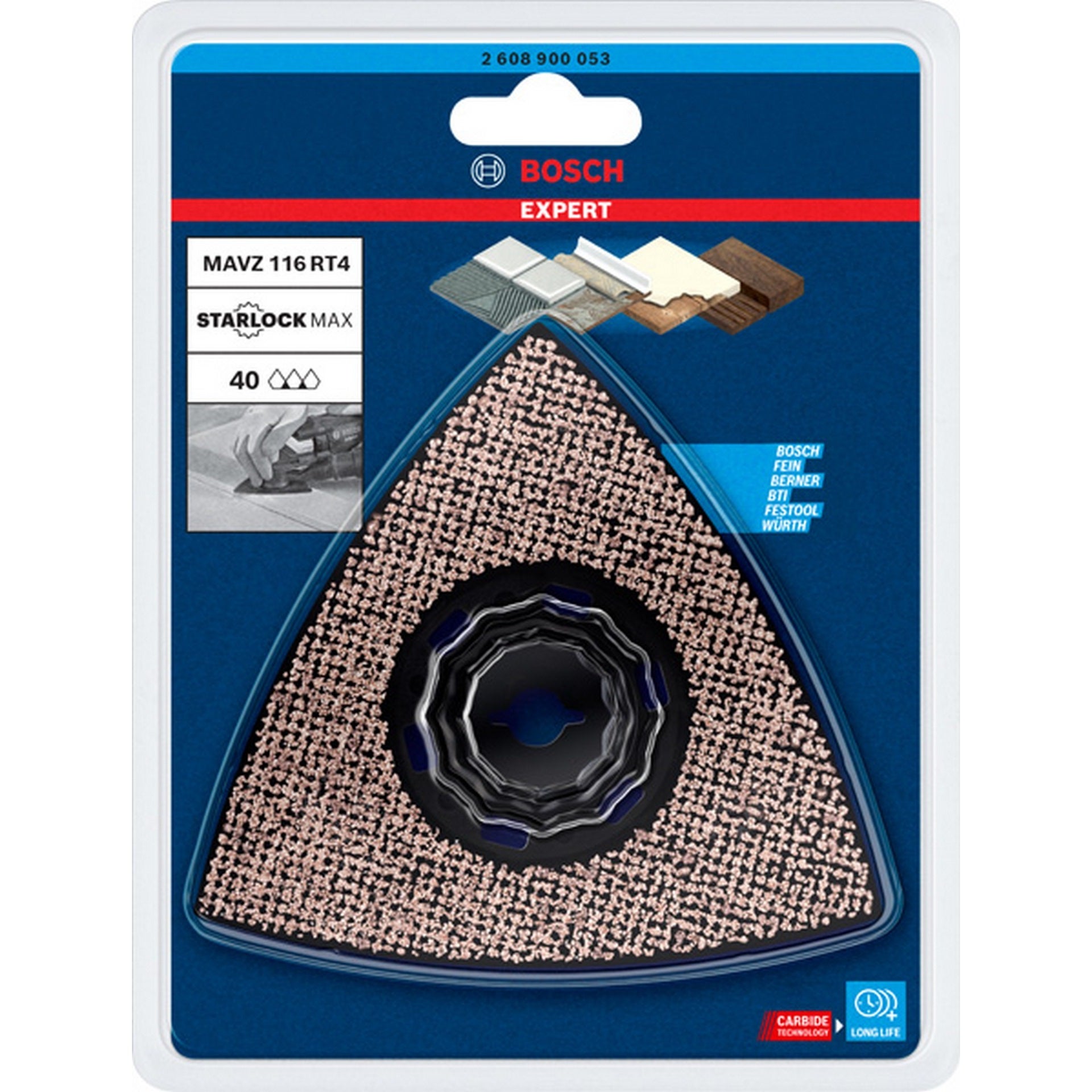 Bosch EXPERT MAVZ 116 RT4 Schleifplatte für Multifunktionswerkzeuge, 116 mm #2608900053