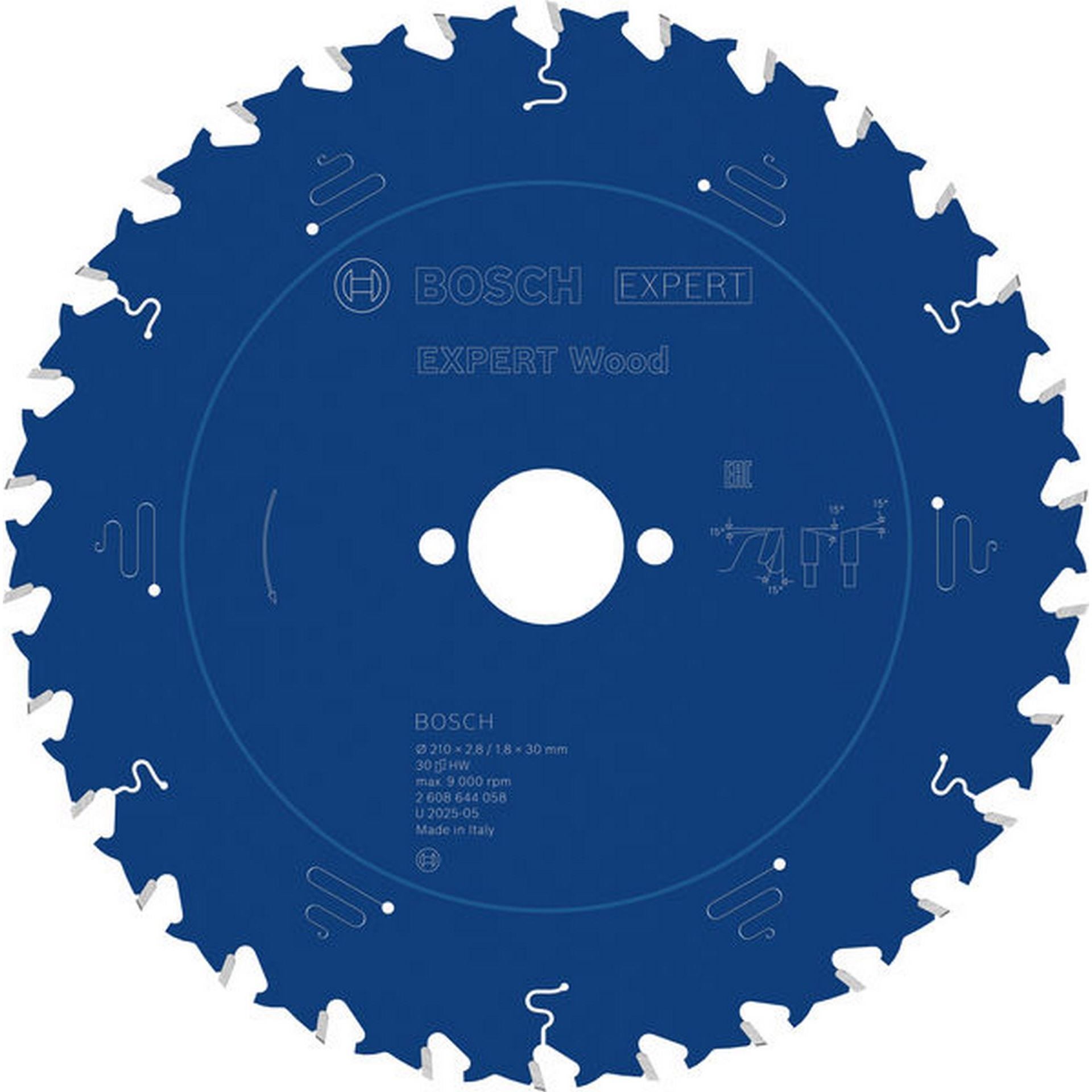 Bosch EXPERT Wood Kreissägeblatt, 210x2,8/1,8x30 mm, Z30 #2608644058